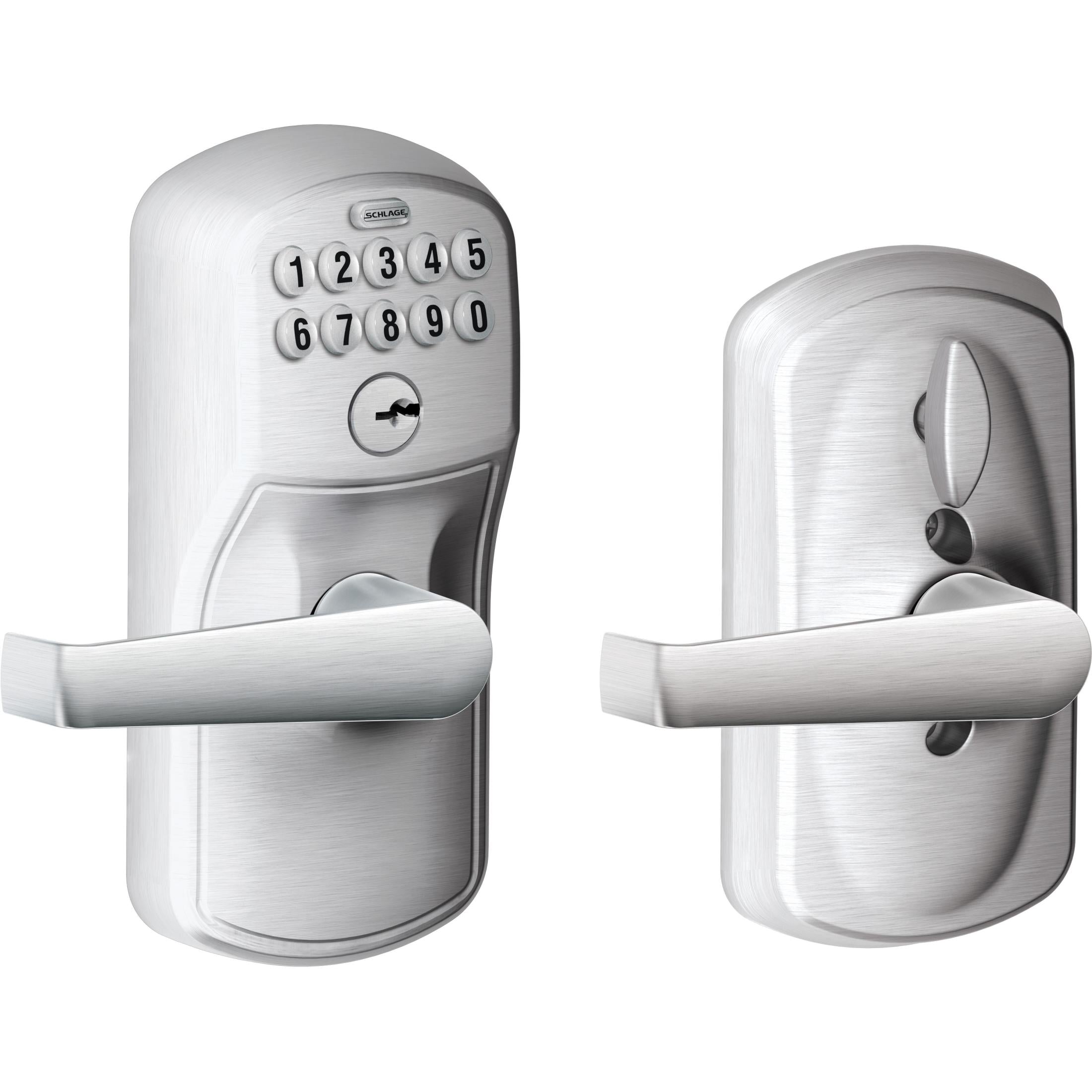 FE595PLY626ELA 16-086 10-027 Elan / Plymouth Keypad Lever - Satin Chrome