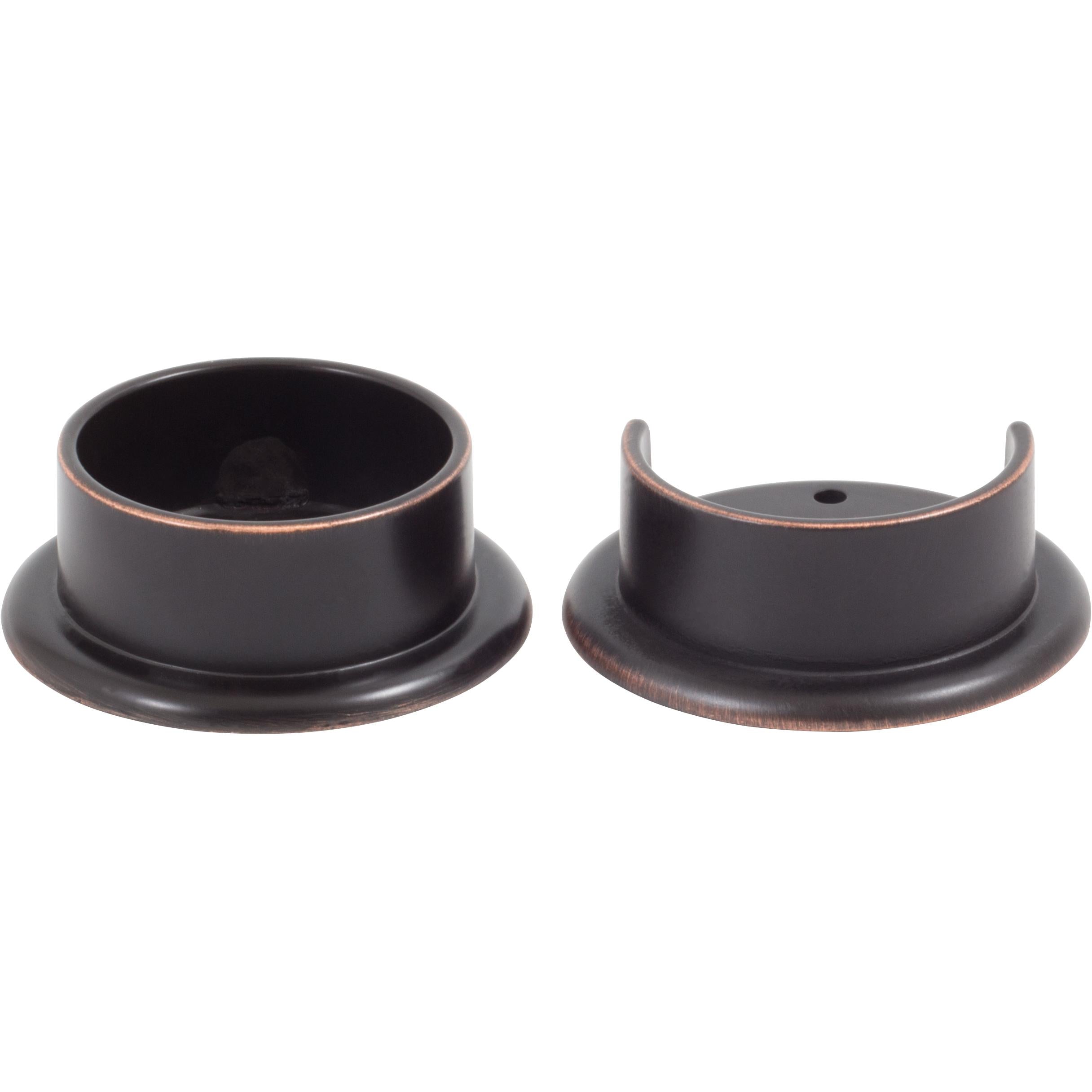 Stone Harbor Hardware Heavy-Duty Metal Pole Sockets, Fits Poles up to 1-3/8" Diameter, Dark Bronze