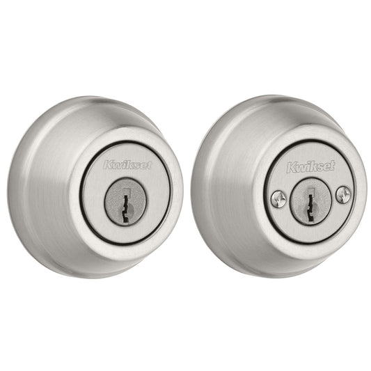 785 15 6AL STRKP K3 2-Cyl Deadbolt - Satin Nickel