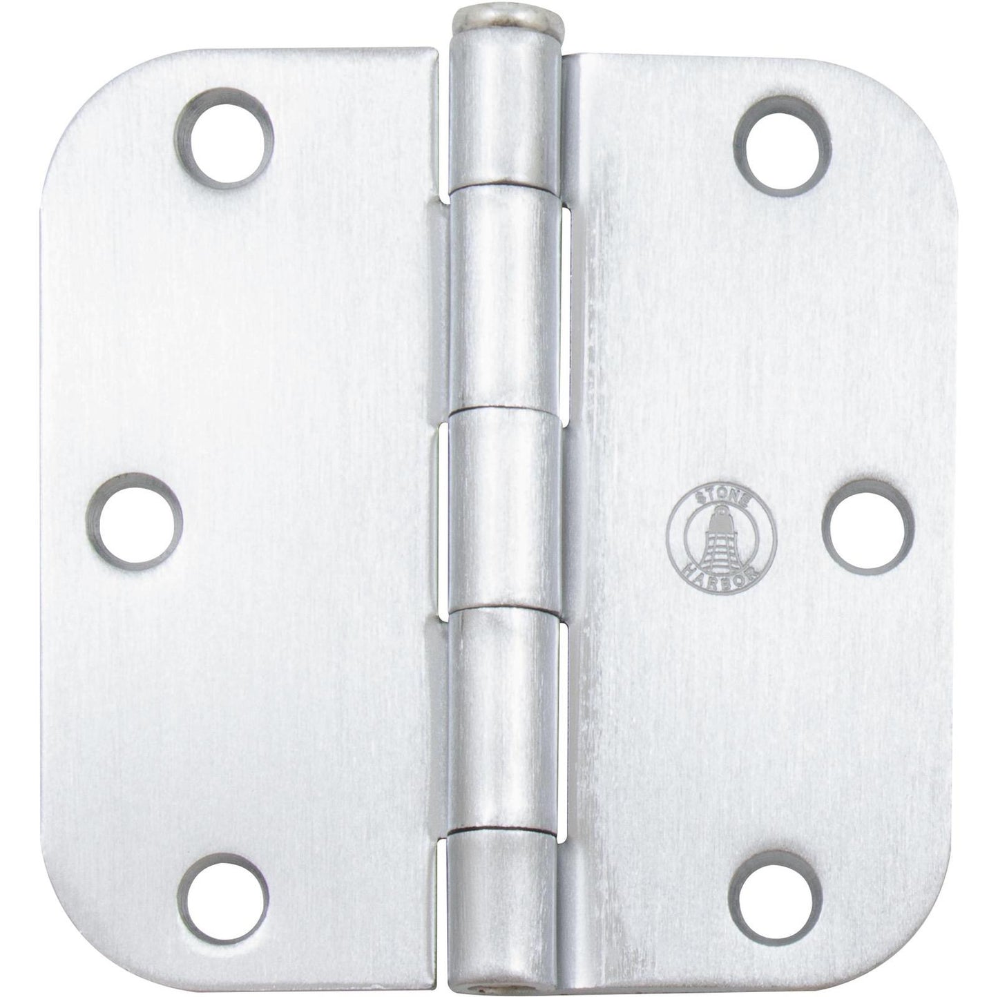 Stone Harbor Hardware Standard Hinge, 3-1/2 Inches, 5/8" Radius Corner, Bulk Pack (100 Each), Satin Chrome