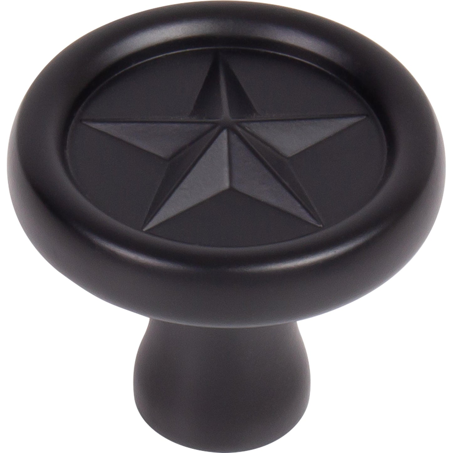 Stone Harbor Hardware Texas Star Cabinet Knob, 1-1/4 Inches, Matte Black