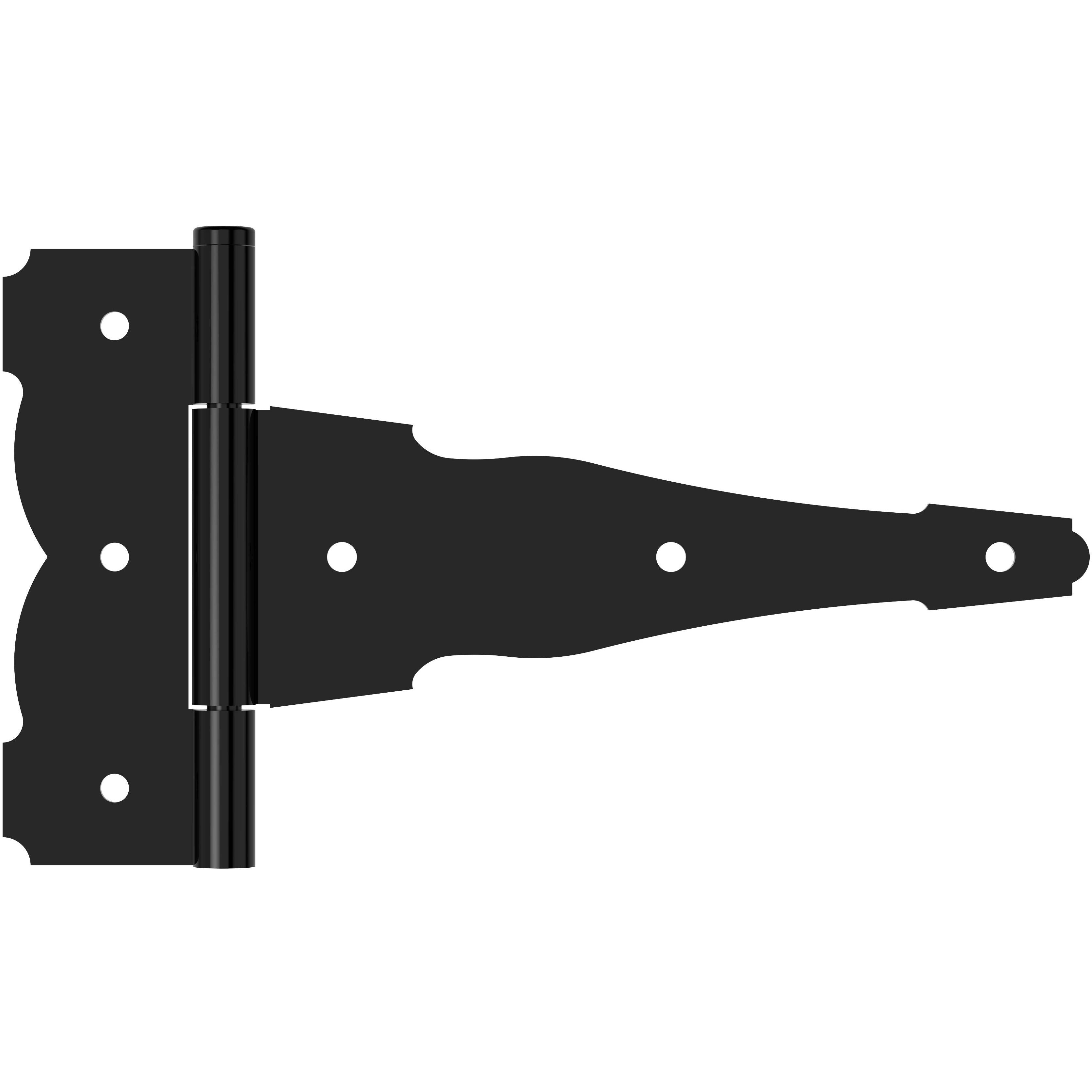 National Hardware - N166-012 V1119 10" Decorative T Hinge - Black