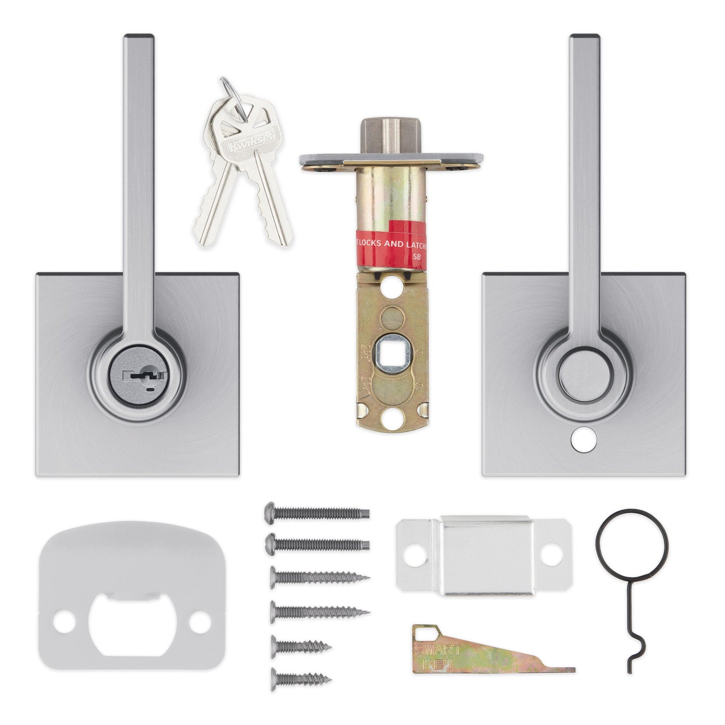 438CSL SQT 26D SMT RCAL UL 3031 23155 LK Casey Entry Less Keys - Satin Chrome