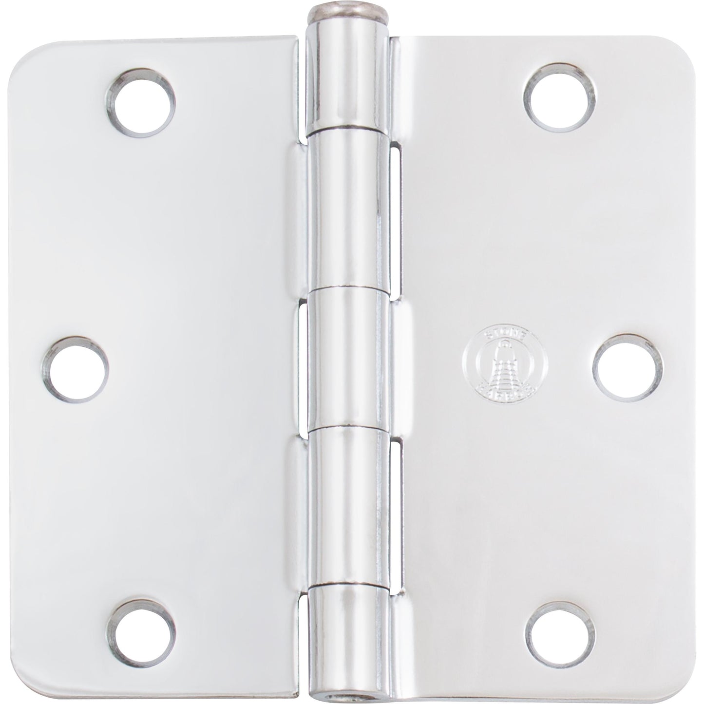 Stone Harbor Hardware 3-1/2" Door Hinges, 1/4" Radius Corner, Polished Chrome, 2-Pack