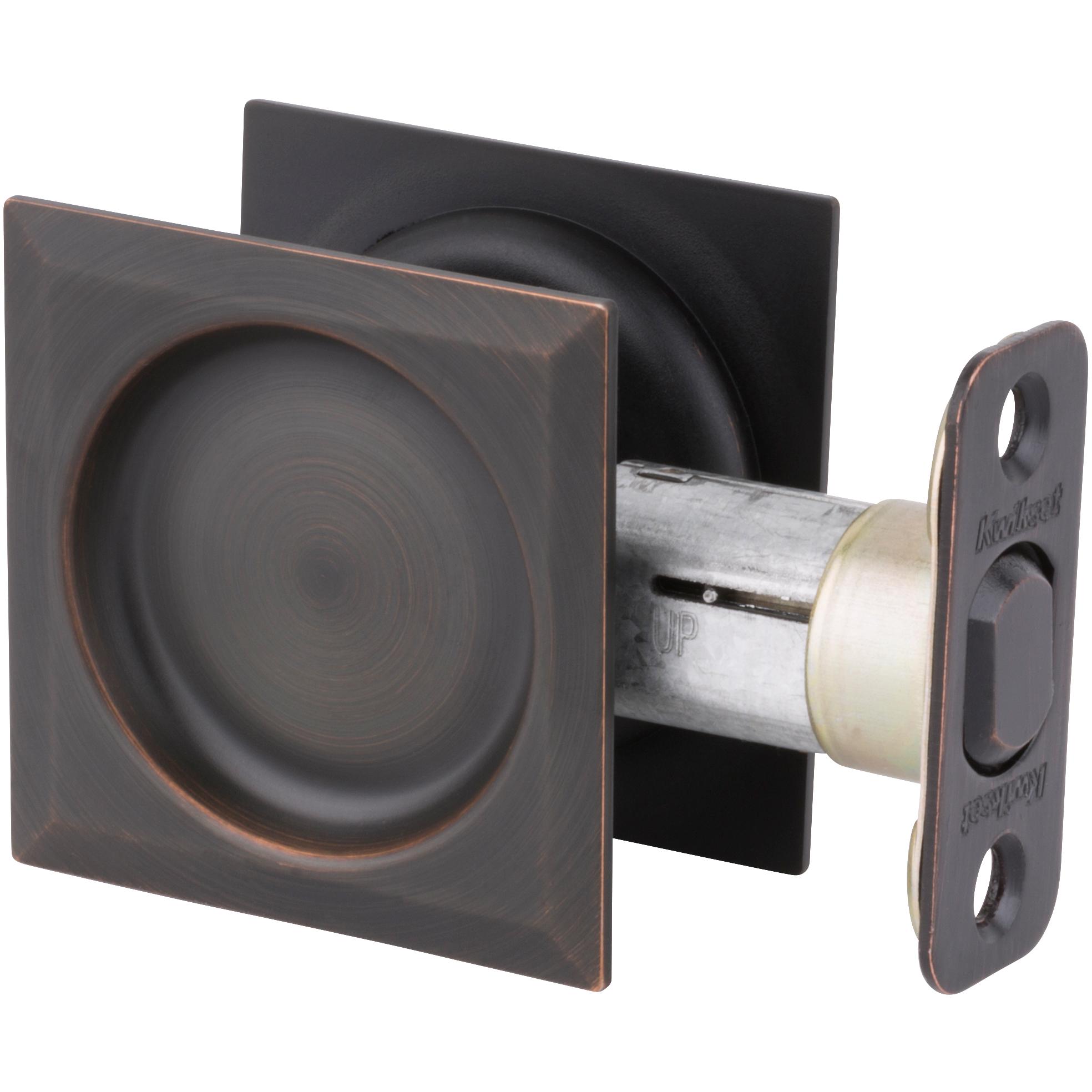334x11P Square Pocket Door Lock Passage - Venetian Bronze