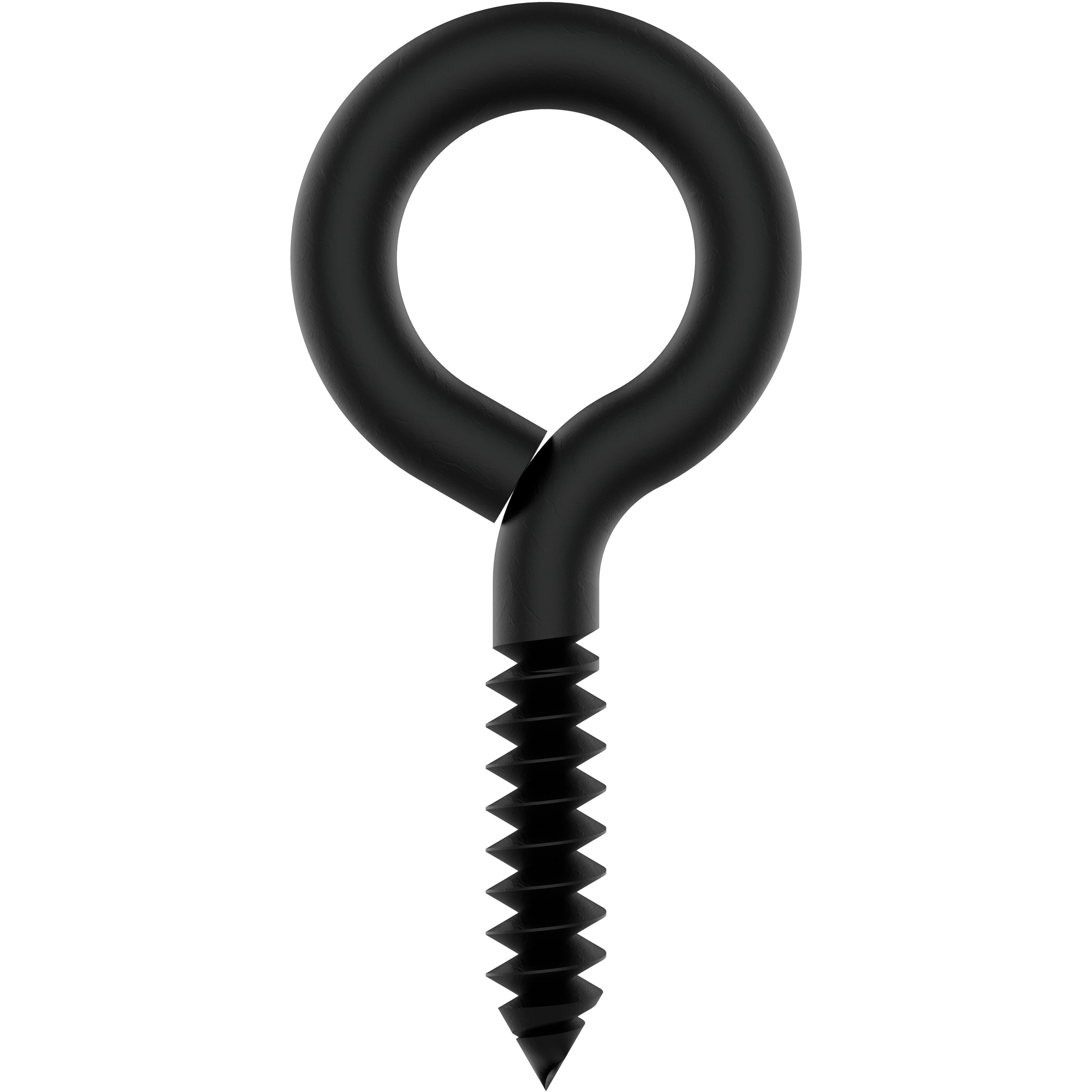 V2014 3/16" x 3" Lag Screw Eye 2/pk - Black