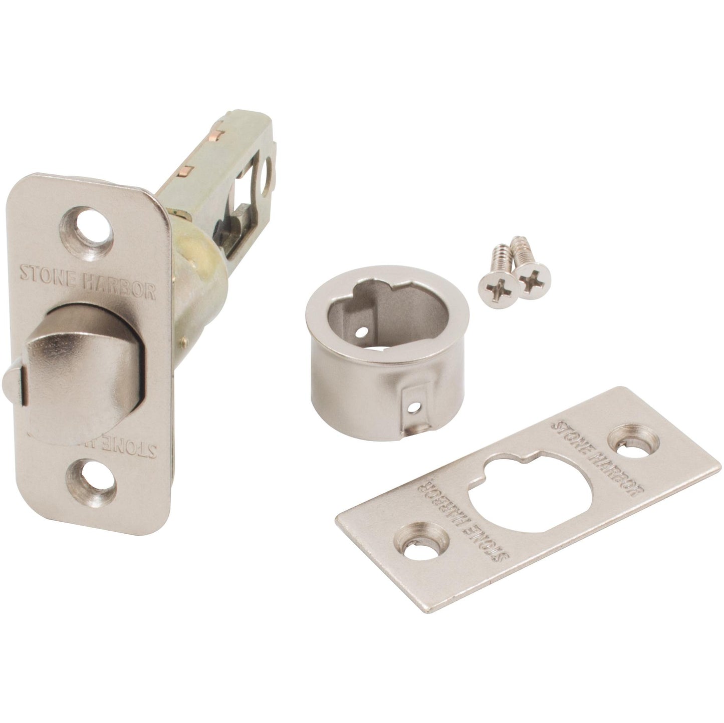 Stone Harbor Hardware Six-Way Adjustable Latch for Traditional Entry Locks, Satin Nickel