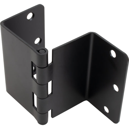 Stone Harbor Hardware Swing Clear Offset Hinge, 3 1/2 Inches, 1/4" Radius Corner, Fits Doors 1 3/8" to 1 3/4" Thick, 1-Pack, Matte Black