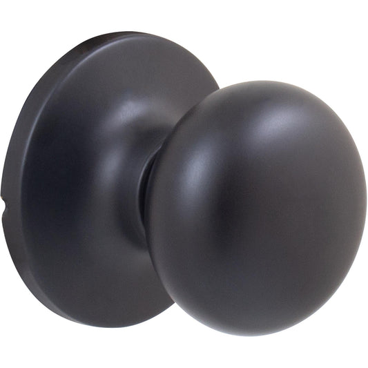 Stone Harbor Hardware Highland Door Knob, Passage (Hall/Closet) Latch, Matte Black