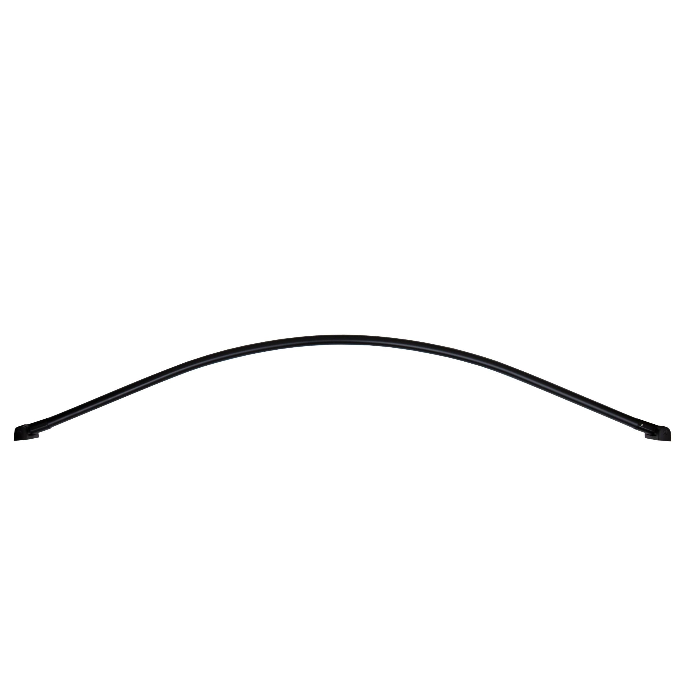Stone Harbor Hardware Standard Curved Shower Rod, 5 Feet, Matte Black