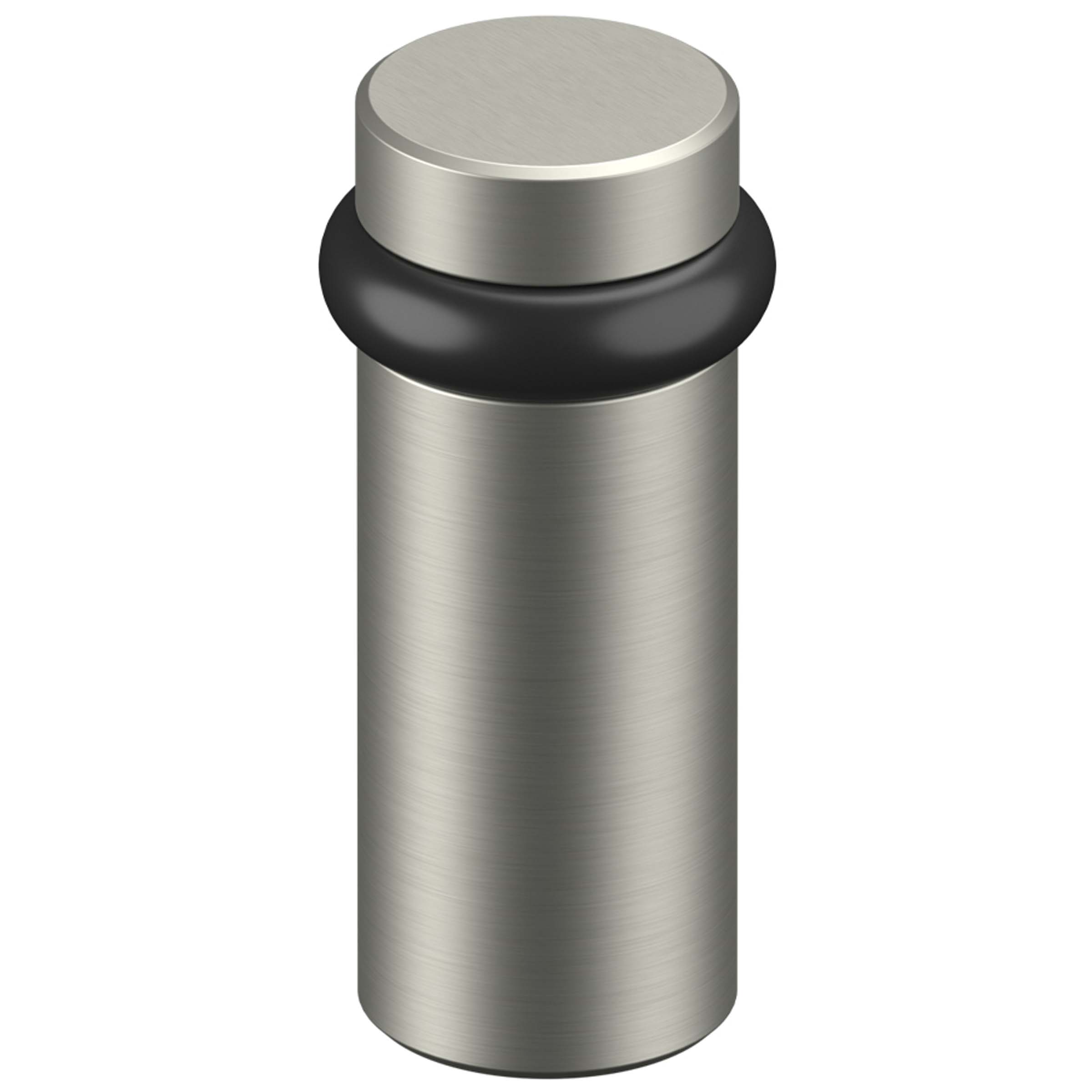 DELTANA Round Universal Floor Bumper 3", Solid Brass (Brushed Nickel)