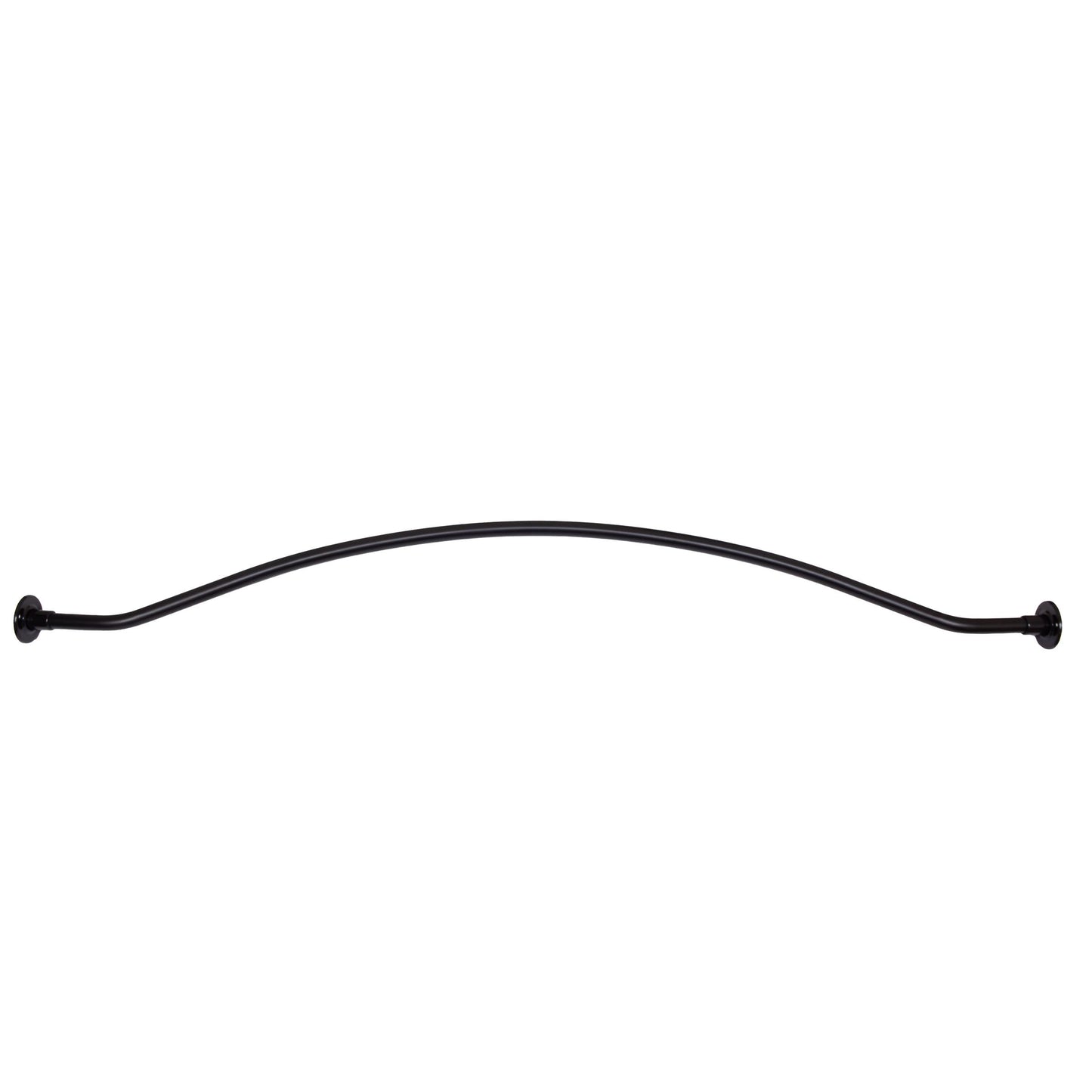 Stone Harbor Hardware Curved Shower Rod, 5 Feet, 3" Diameter Rose, Exposed Screws, Dark Bronze