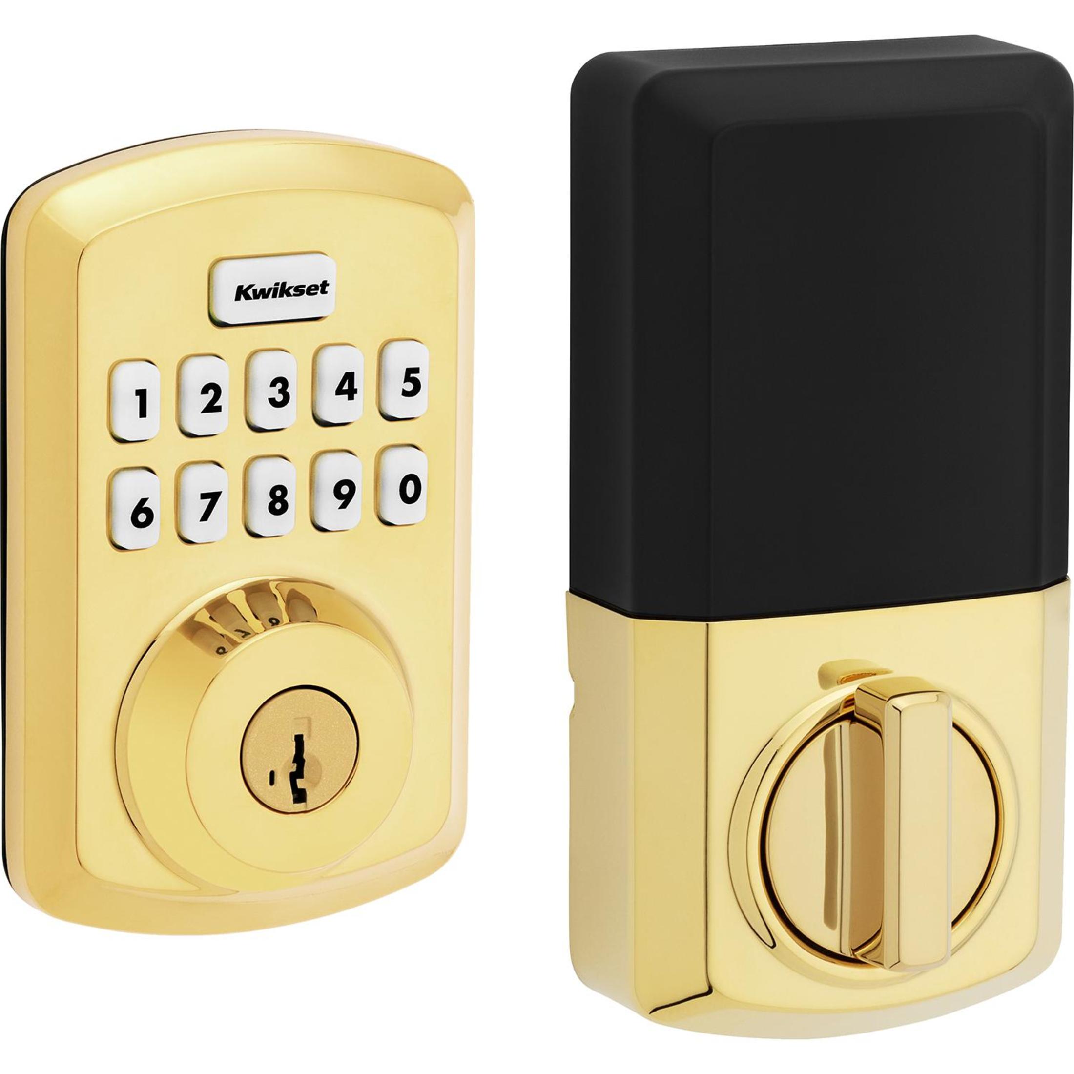 250 TRS L03 SMT RBP 4AL RCS Transitional Powerbolt 250 Keypad Deadbolt - Polished Brass