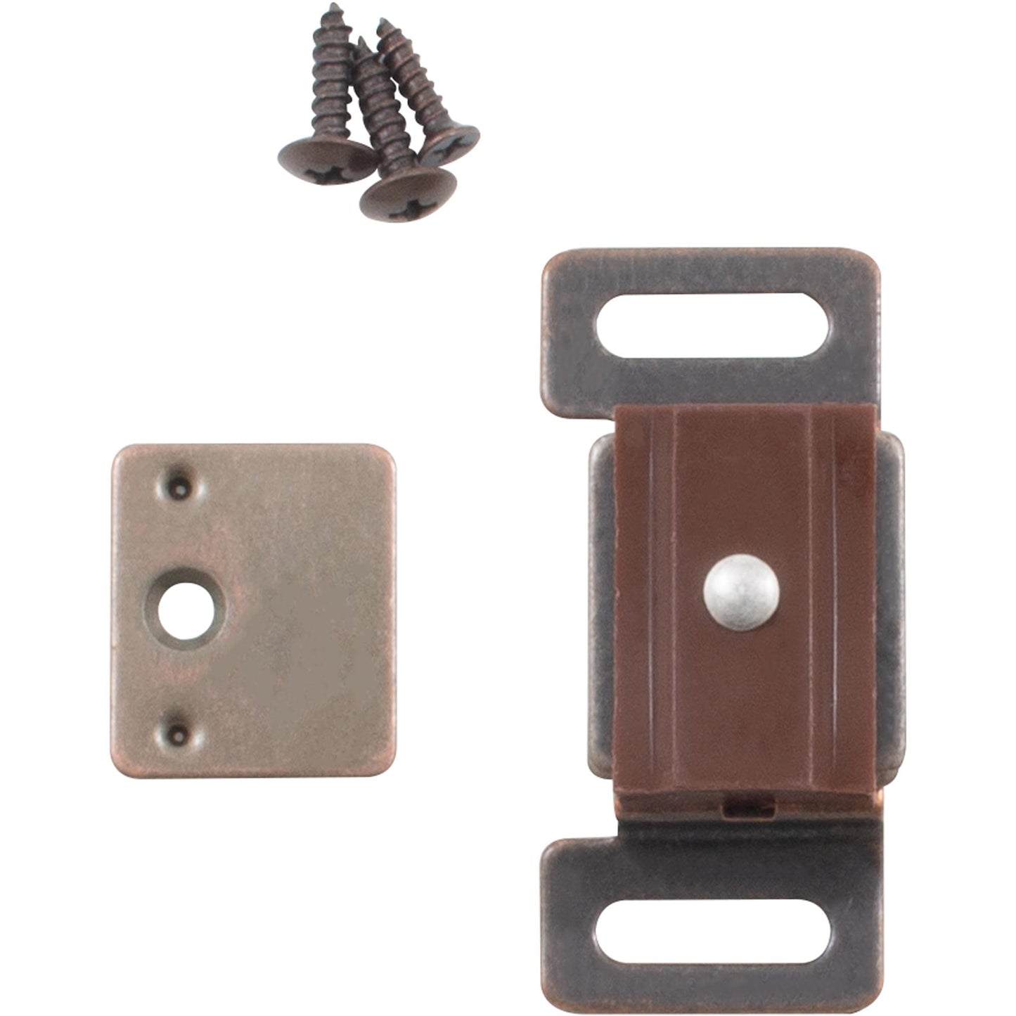 Stone Harbor Hardware Magnetic Catch, Single Magnet, Dark Brown