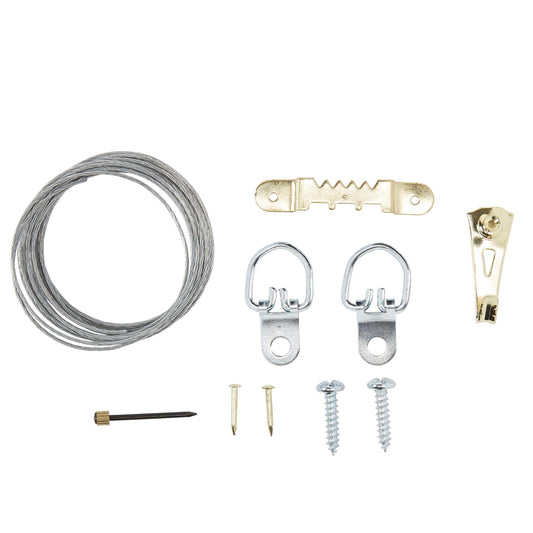 KB2546 Picture Hanging Kit with 30 lb. Weight Capacity - Brass