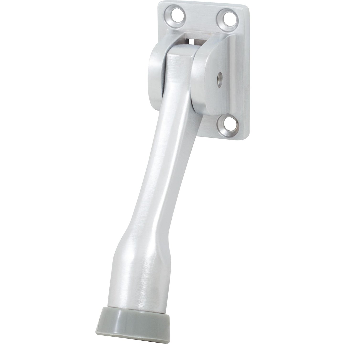Stone Harbor Hardware Heavy-Duty Kick-Down Holder with 4 Screws, 4 Inches, Satin Chrome
