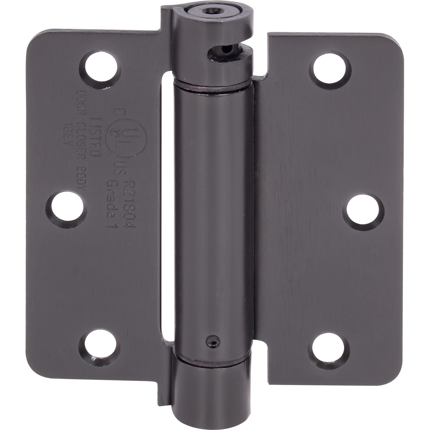 Stone Harbor Hardware Adjustable Spring Hinge, 3-1/2 Inches, 1/4" Radius Corner, Oil-Rubbed Bronze