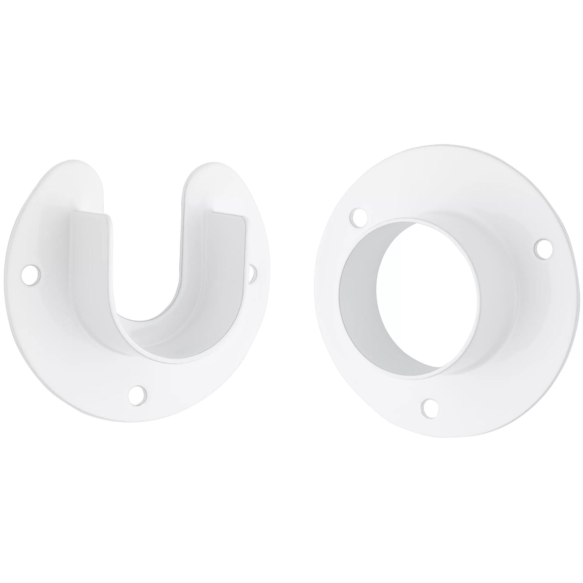 National Hardware - S822-083 V8600, 1-5/16" Heavy Duty Closet Flange Set in White