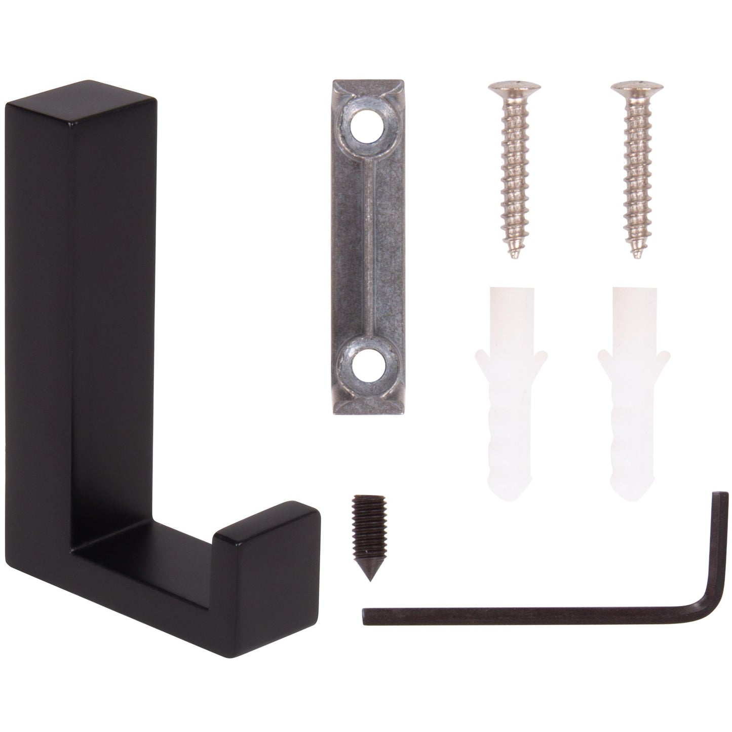 Stone Harbor Hardware Modern Single Robe Hook, Matte Black