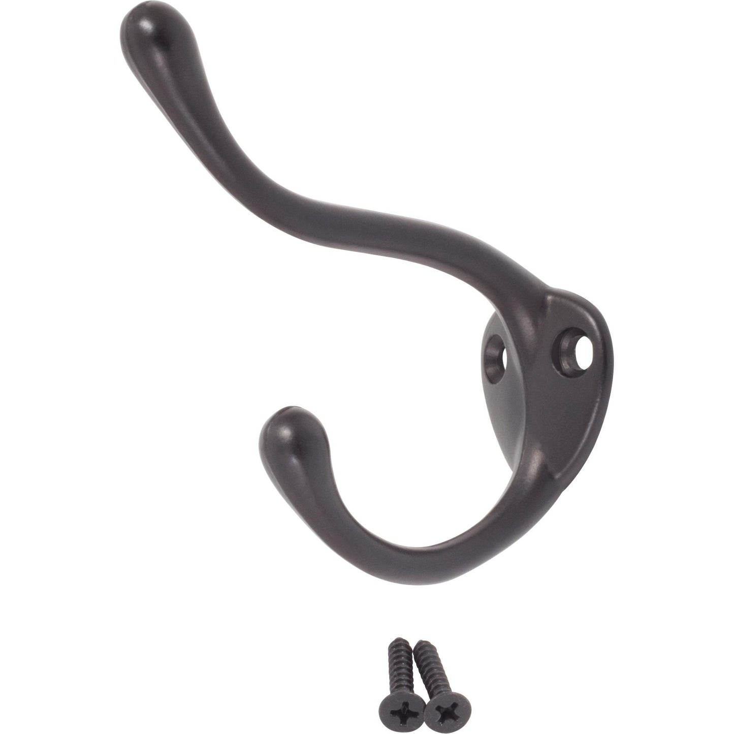 Stone Harbor Hardware Coat & Hat Hook, 3-1/2" High, 2-1/4" Projection, Matte Black