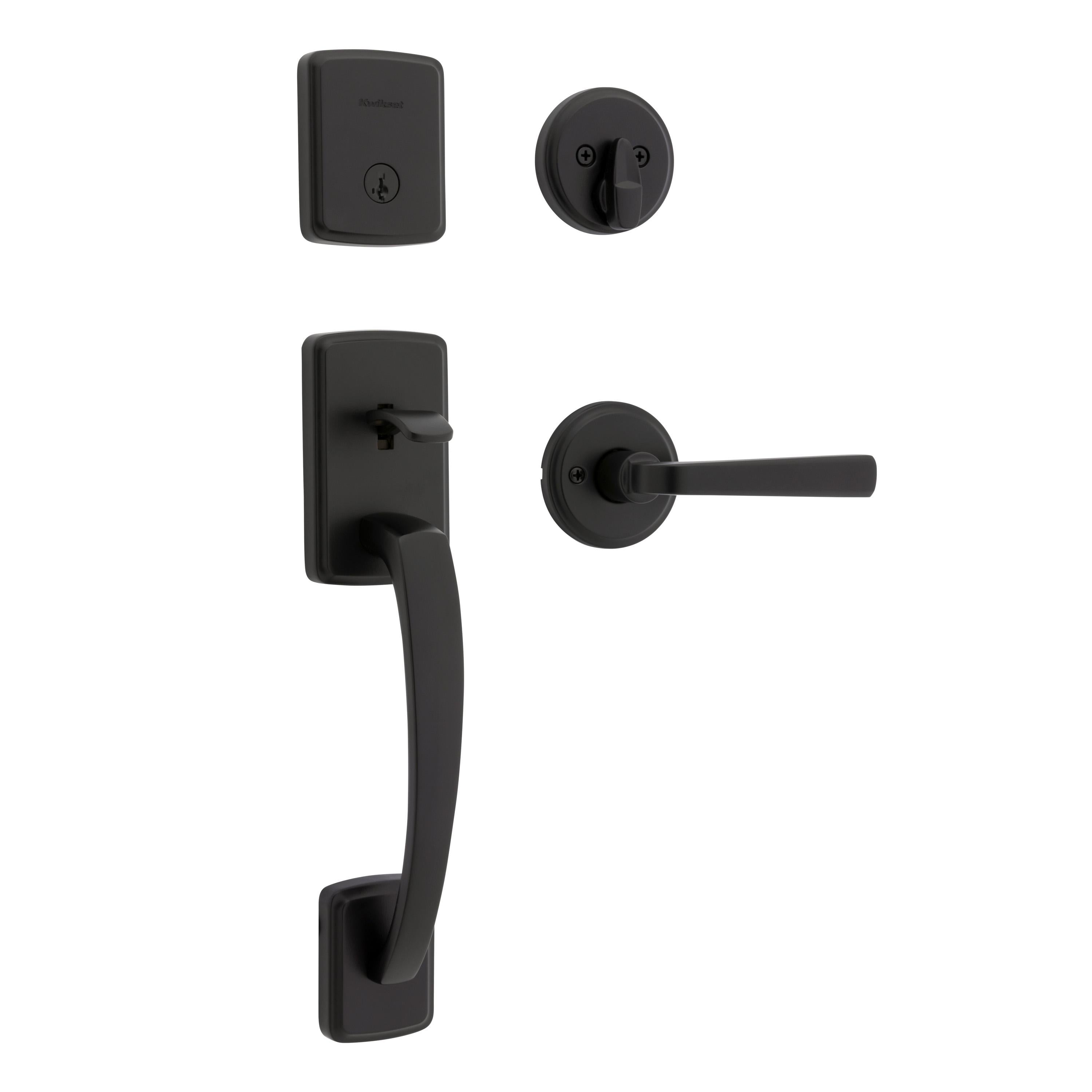 818BFHXTDL 514 SMT CP Brentford Handleset with Trafford - Matte Black