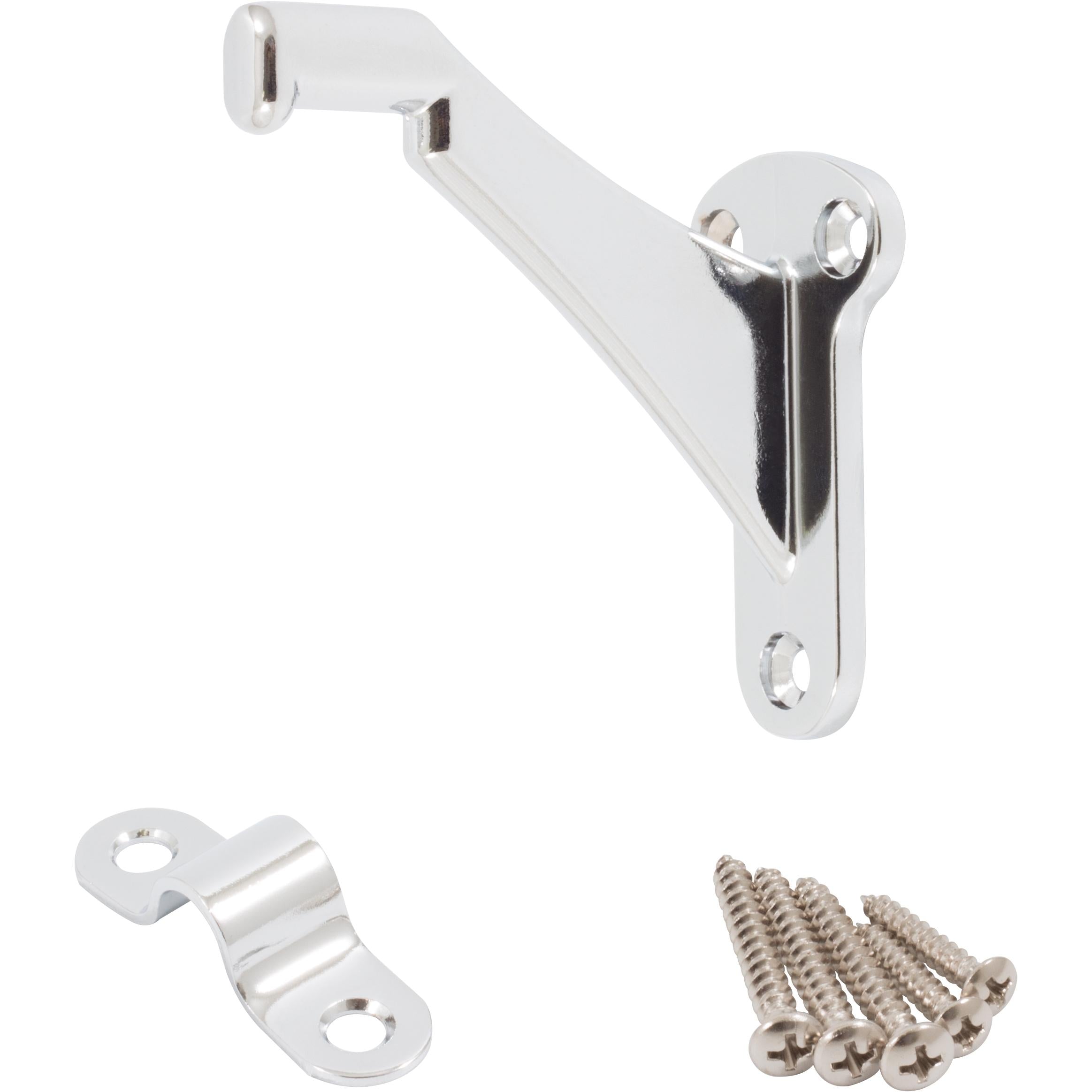 Stone Harbor Hardware Heavy-Duty Handrail Bracket, Polished Chrome
