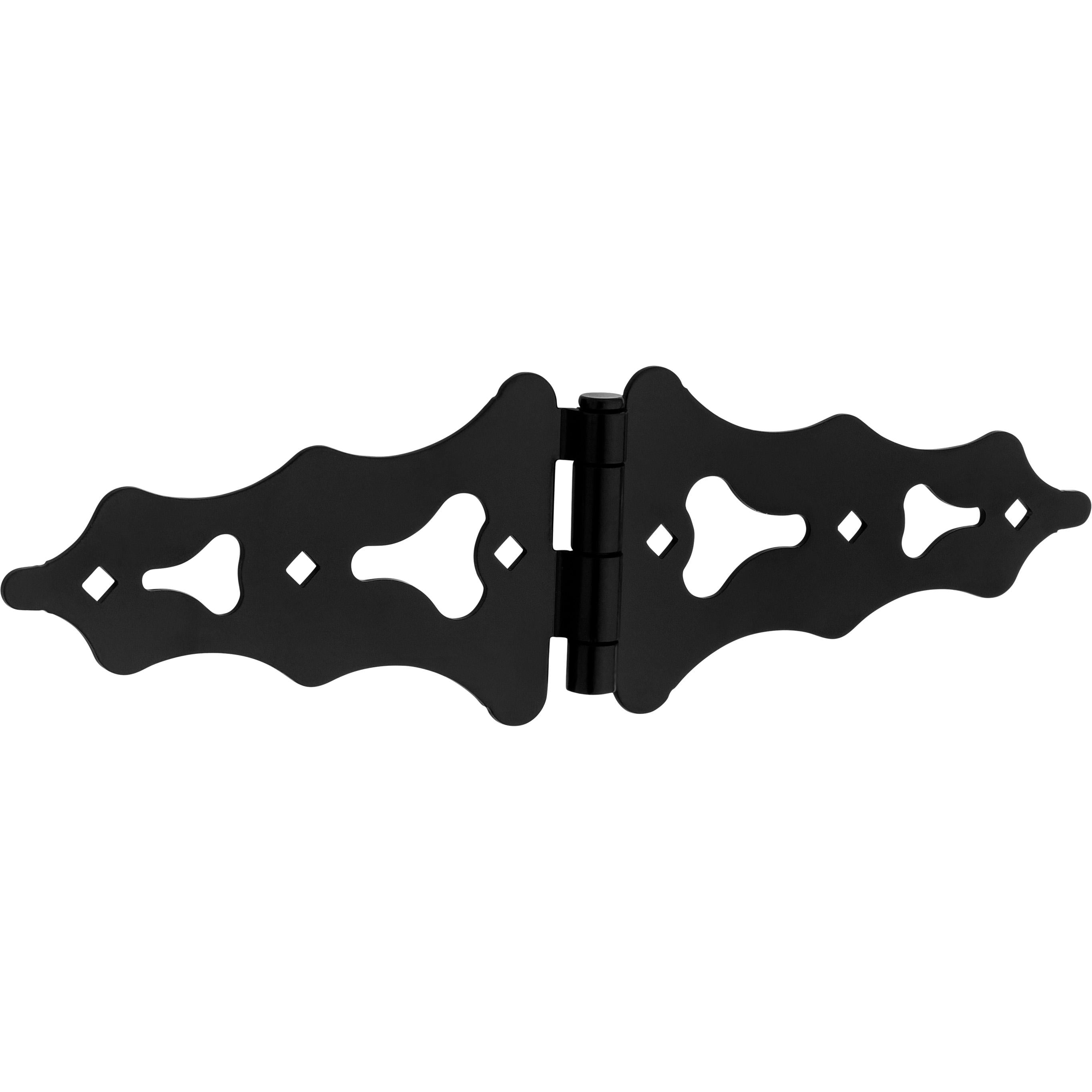 V1117 6" Ornamental S Hinge 2/pk - Black