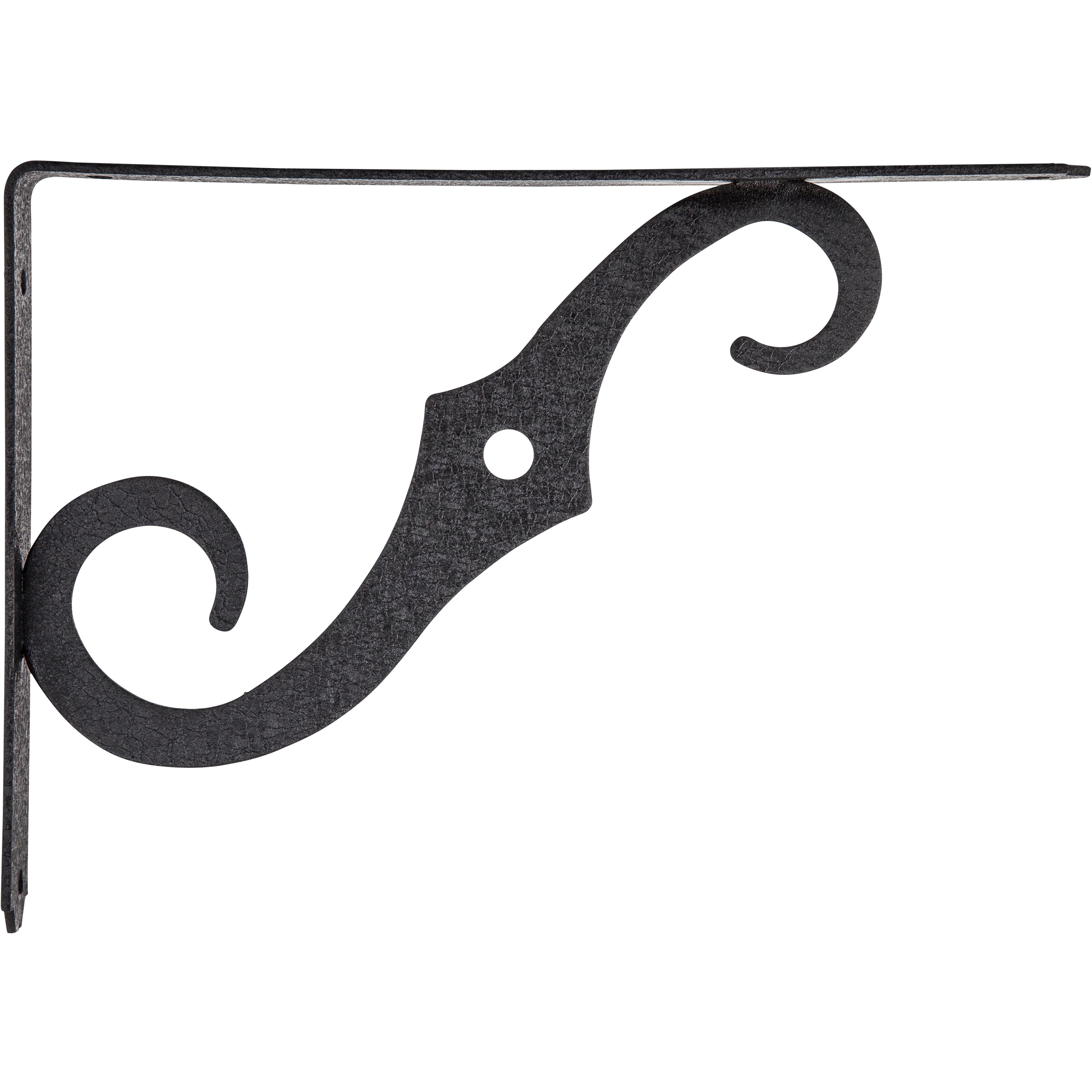 152BC 10" x 7" Ornamental Shelf Bracket - Antique Black