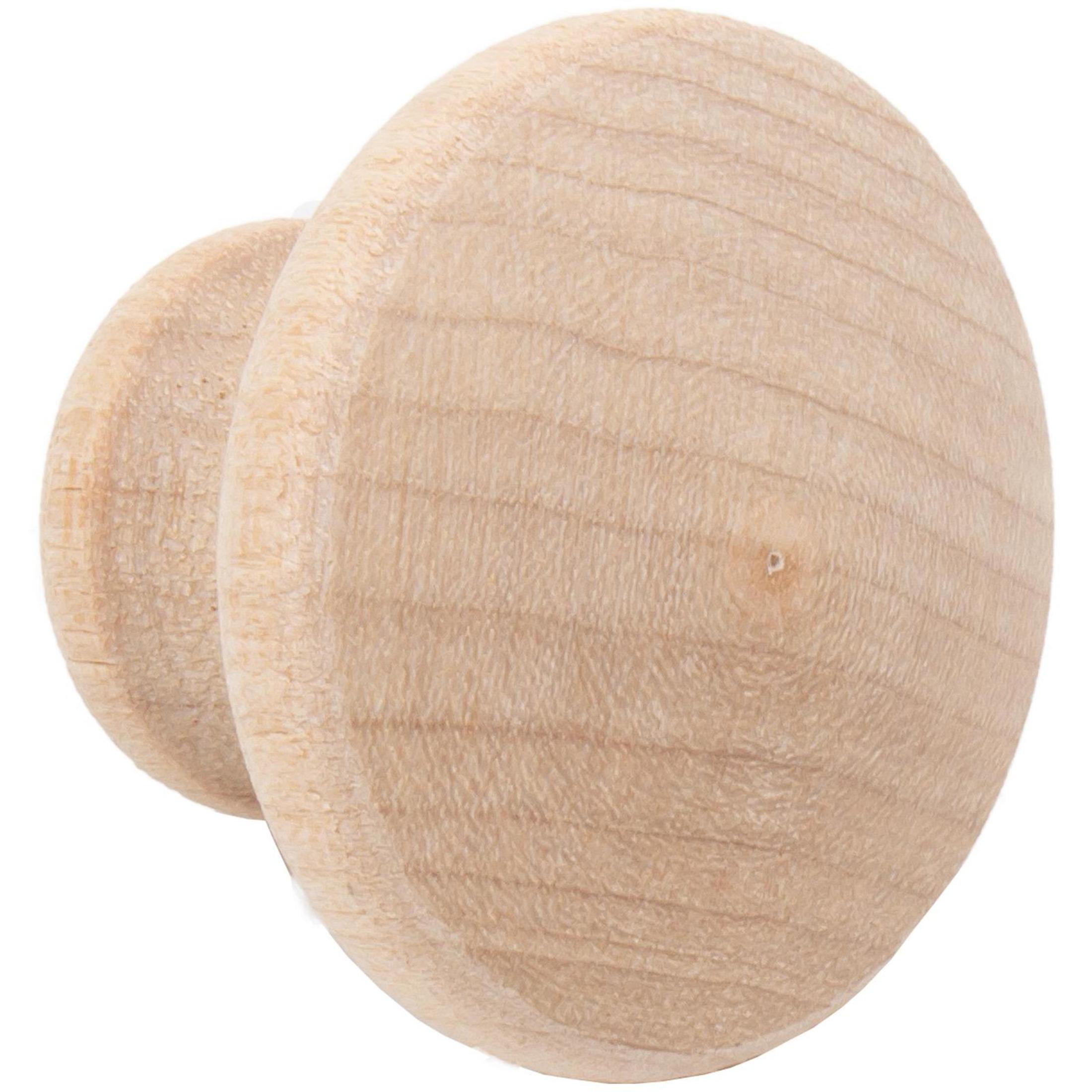 Wood Cabinet Knob, Birch Wood