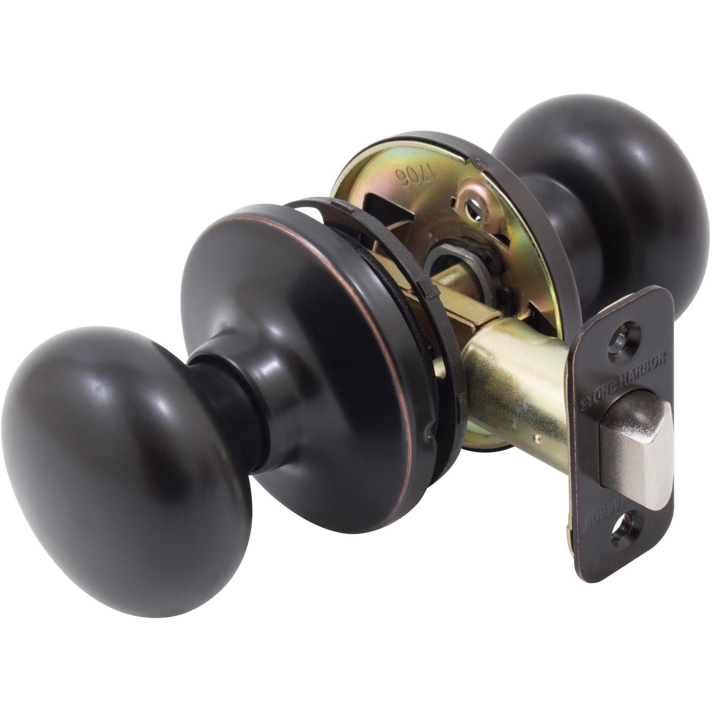 Stone Harbor Hardware Highland Door Knob, Passage (Hall/Closet) Latch, Vintage Bronze