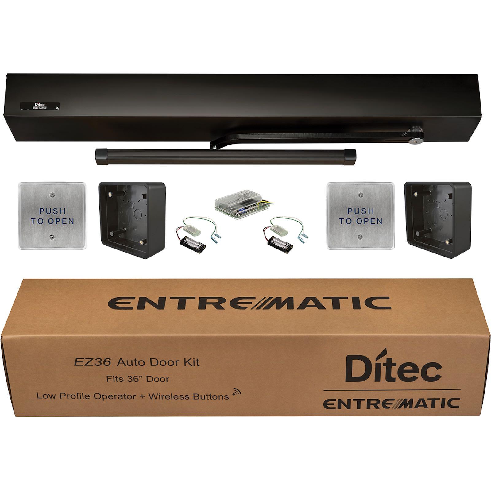 EZ36 Door Operator Kit with HA8-LP and Universal Arm for 36" Door - Bronze
