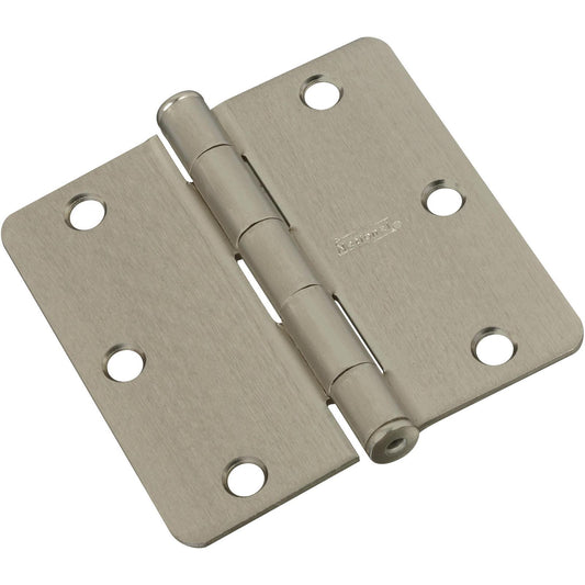 V512RC 3-1/2" 1/4R Hinge 3/pk - Satin Nickel