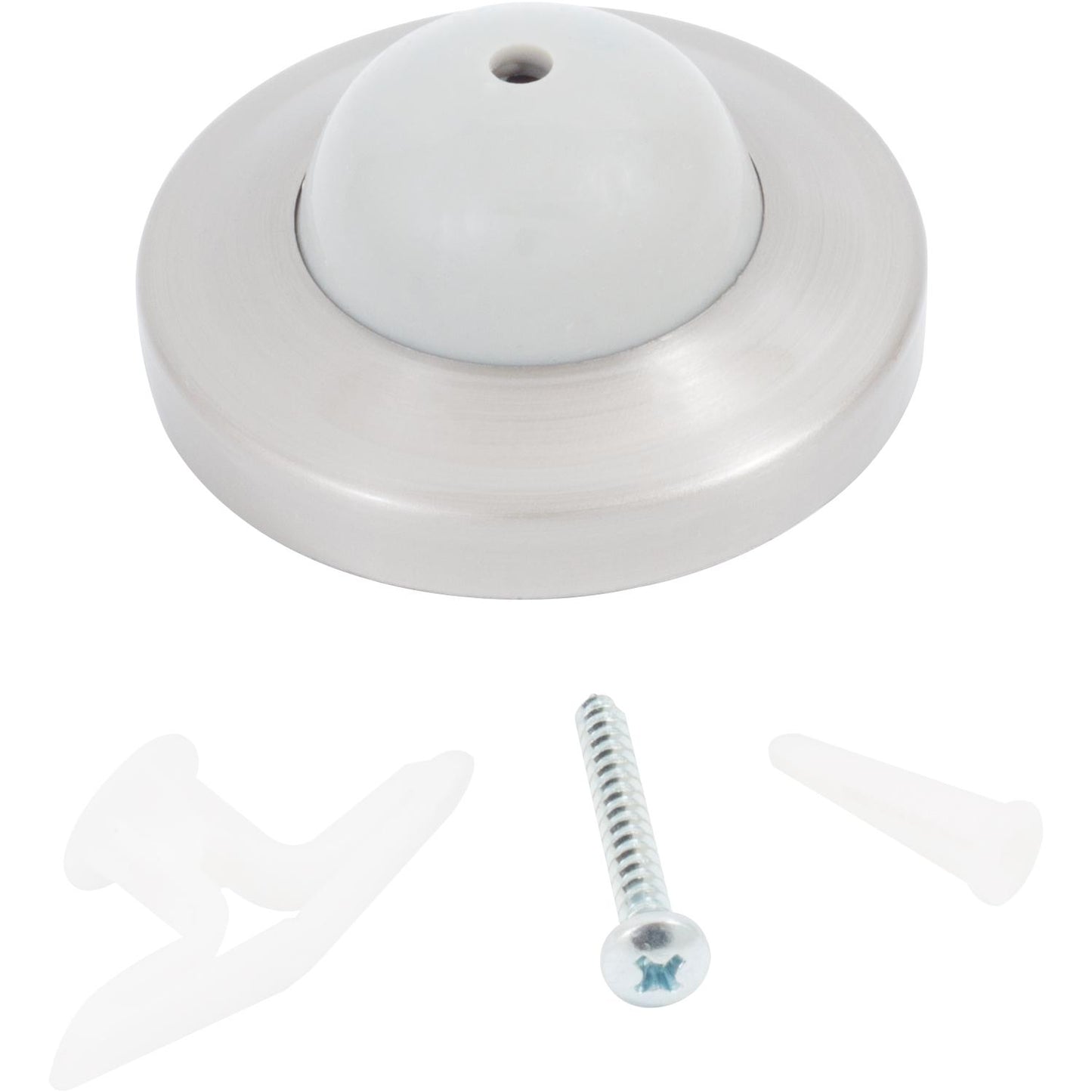 Stone Harbor Hardware Convex Wall Door Stop, 2-1/4 Inches, Satin Nickel