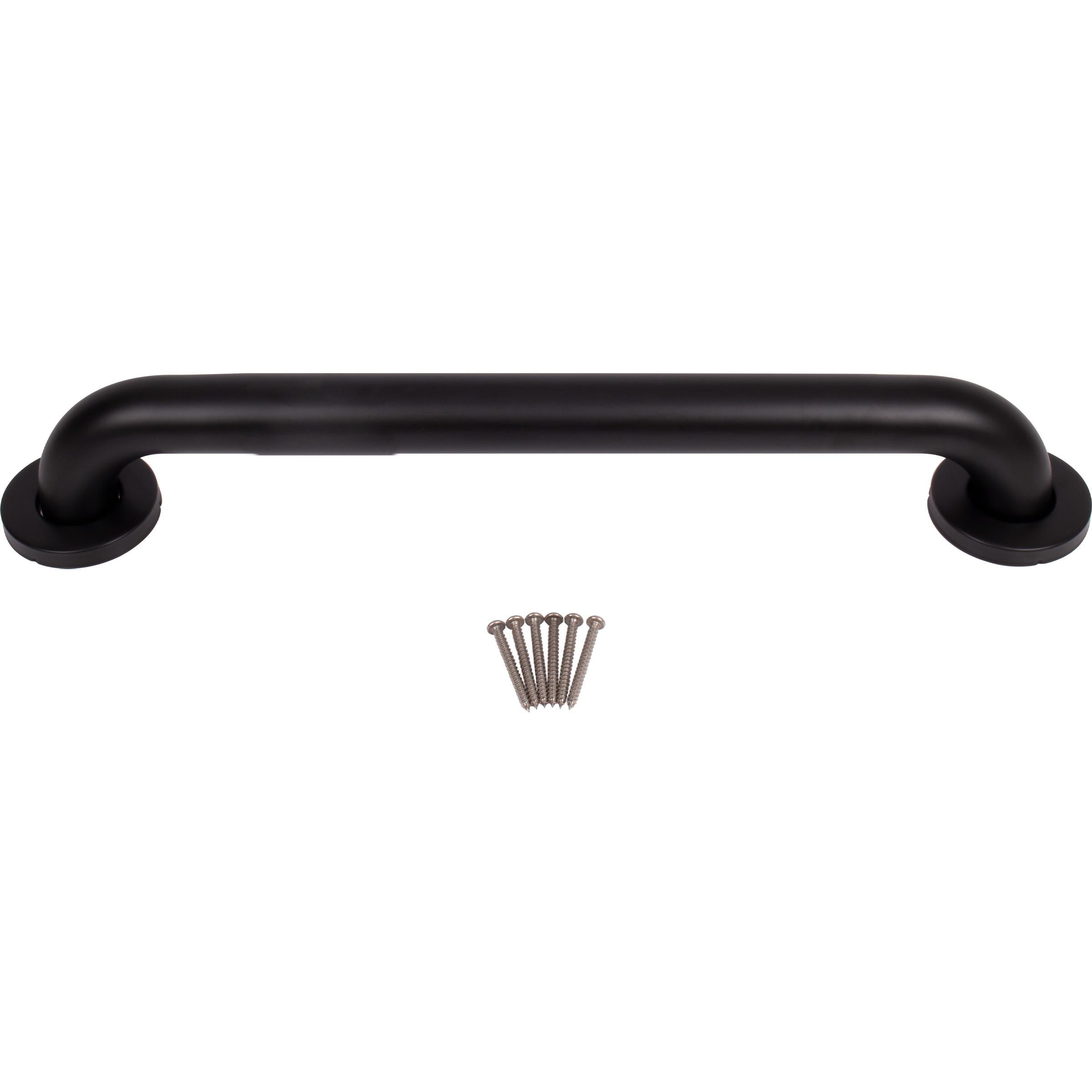 Stone Harbor Hardware Grab Bar, 18 Inches, 1-1/2" Diameter, 1-1/2" Wall Clearance, Concealed Screws, Matte Black