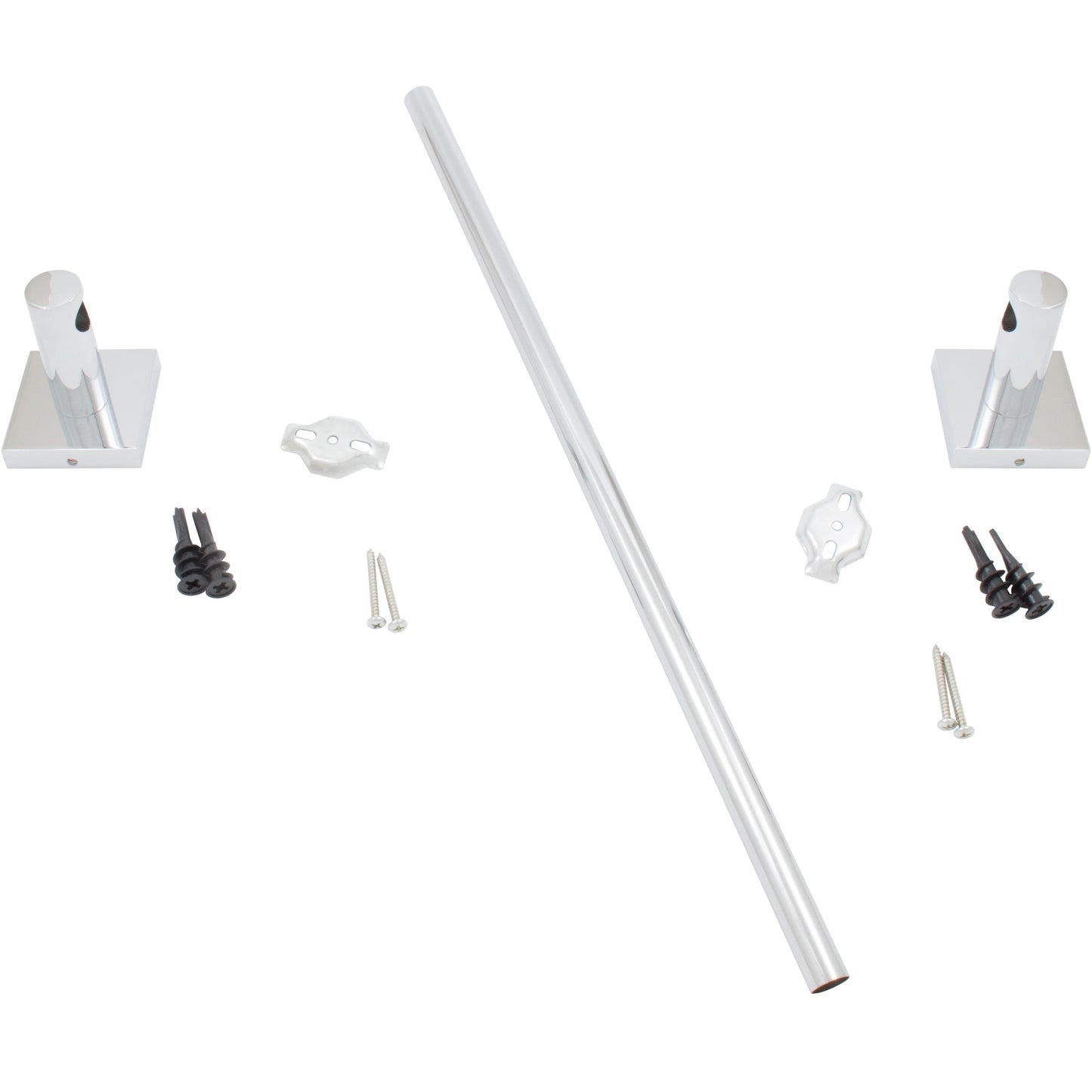 Stone Harbor Hardware Vienna Towel Bar, 24 Inches, Polished Chrome