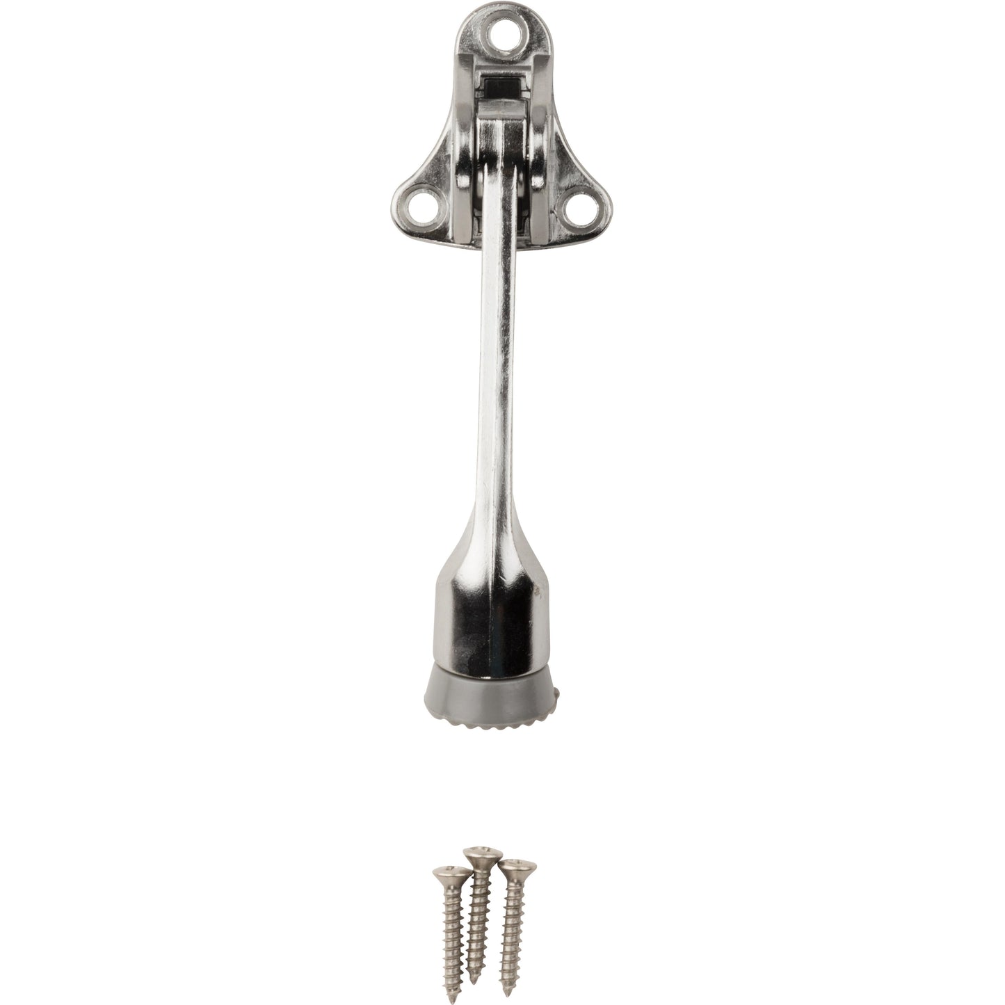 National Hardware - V238 4” Kickdown Door Stop - Satin Chrome