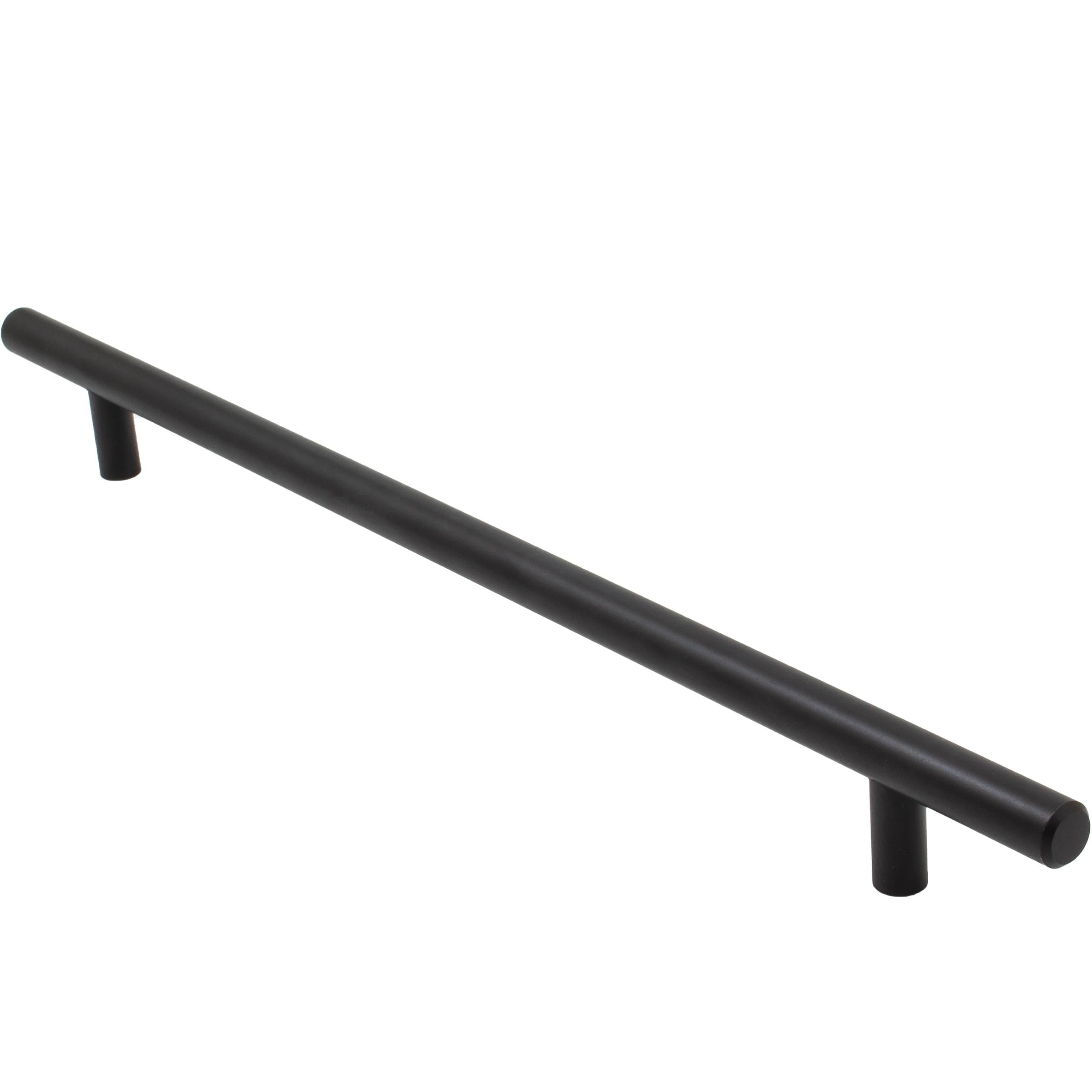 Stone Harbor Hardware Bar Cabinet Pull, 256 Millimeters, 336mm Overall Length, Matte Black