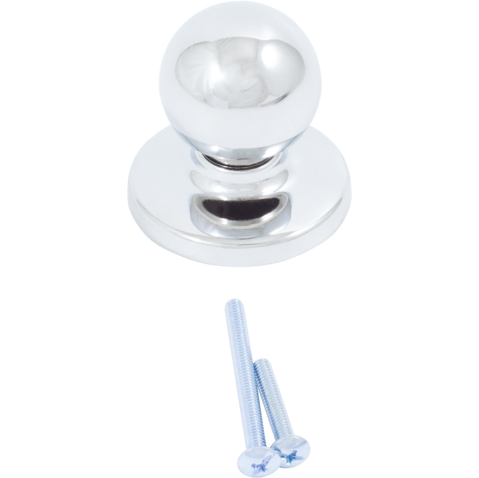 Die-Cast Round Bi-Fold Door Knob, 1-1/4 Inches with 1-3/4" Backplate