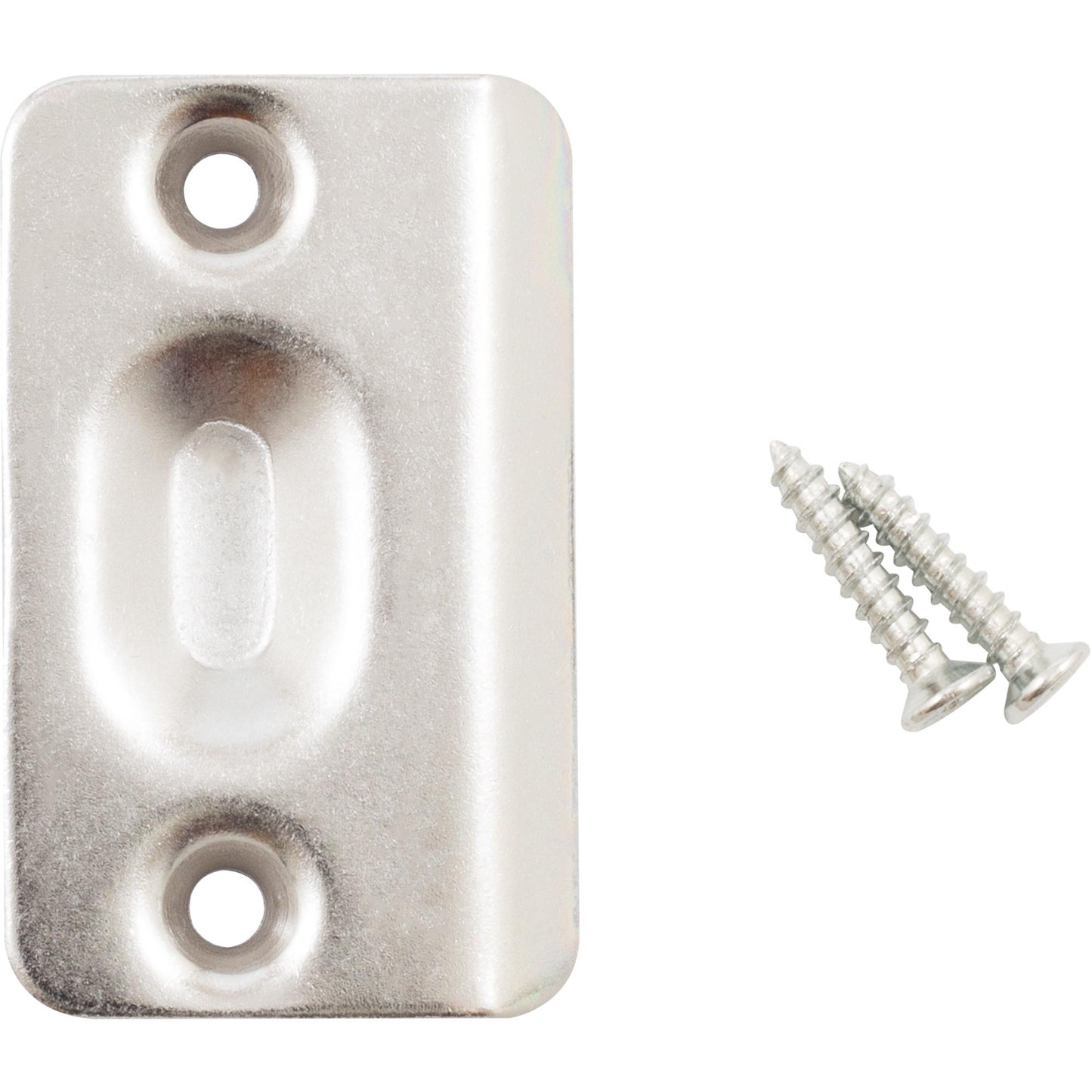 Stone Harbor Hardware Ball Catch Strike Plate, 2-1/4" x 1-3/8", Satin Nickel