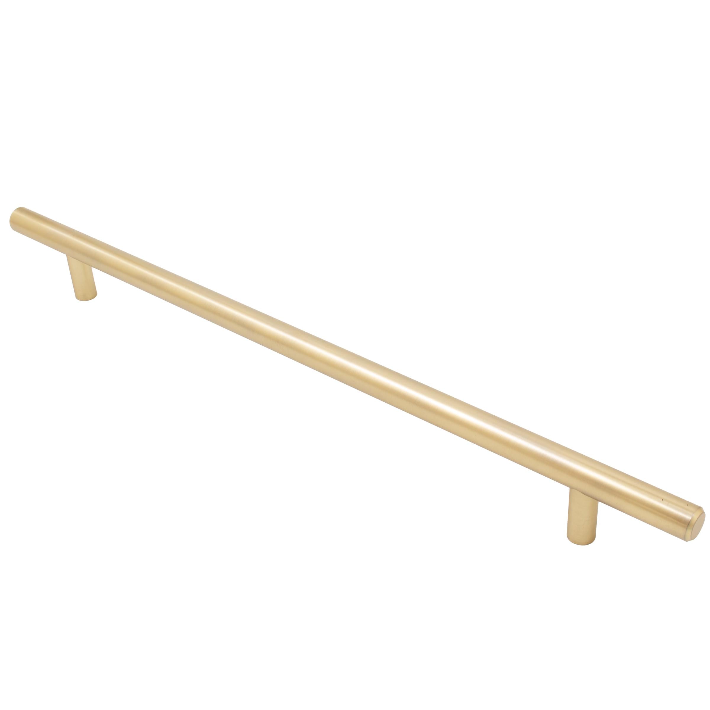 Stone Harbor Hardware Bar Cabinet Pull, 256 Millimeters, 336mm Overall Length, Satin Brass