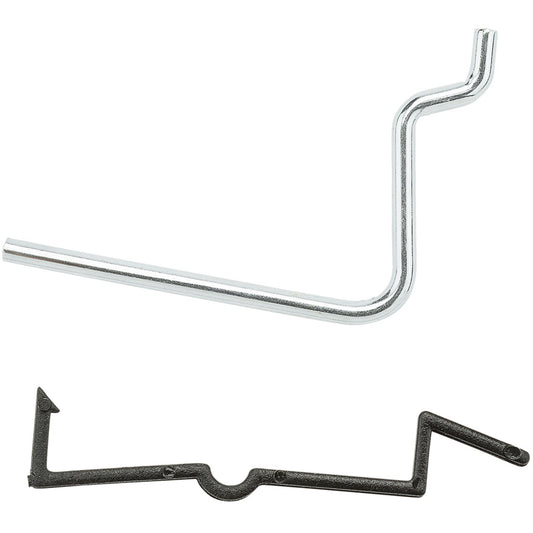 V2301 2-1/2" Locking Straight Hook 6/pk - Zinc Plated