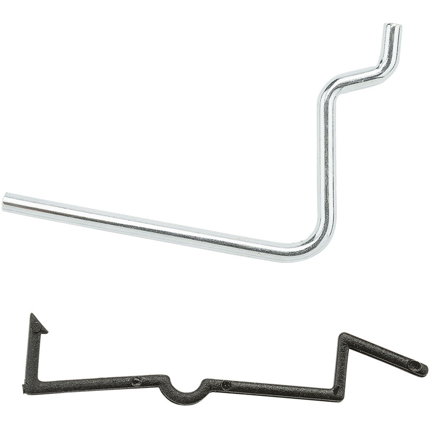 V2301 2-1/2" Locking Straight Hook 6/pk - Zinc Plated