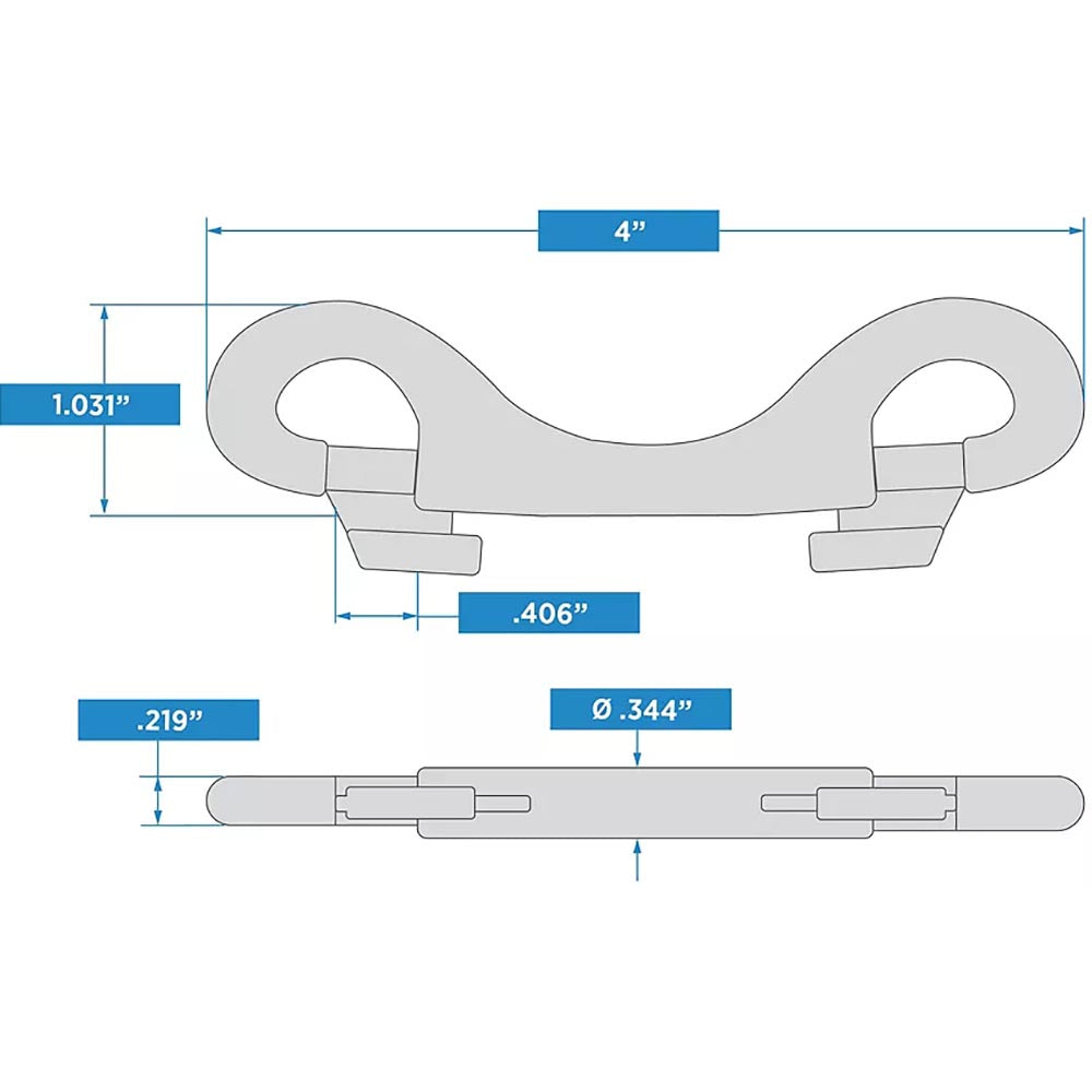 National Hardware - N100-270 V3032 3-15/16" Double Bolt Snap Double Bolt Snap in Nickel