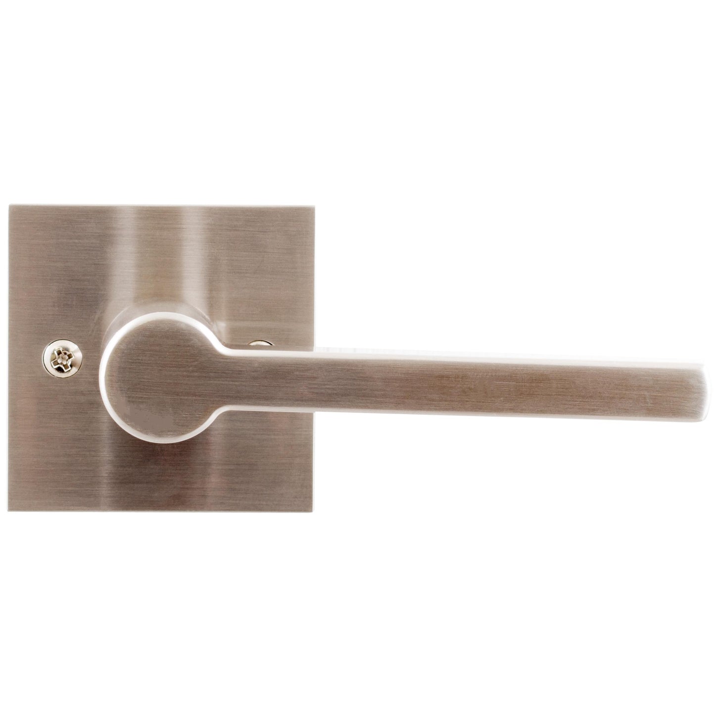 Stone Harbor Hardware Vienna Door Lever with Square Rosette, Passage (Hall/Closet) Latch, Satin Nickel