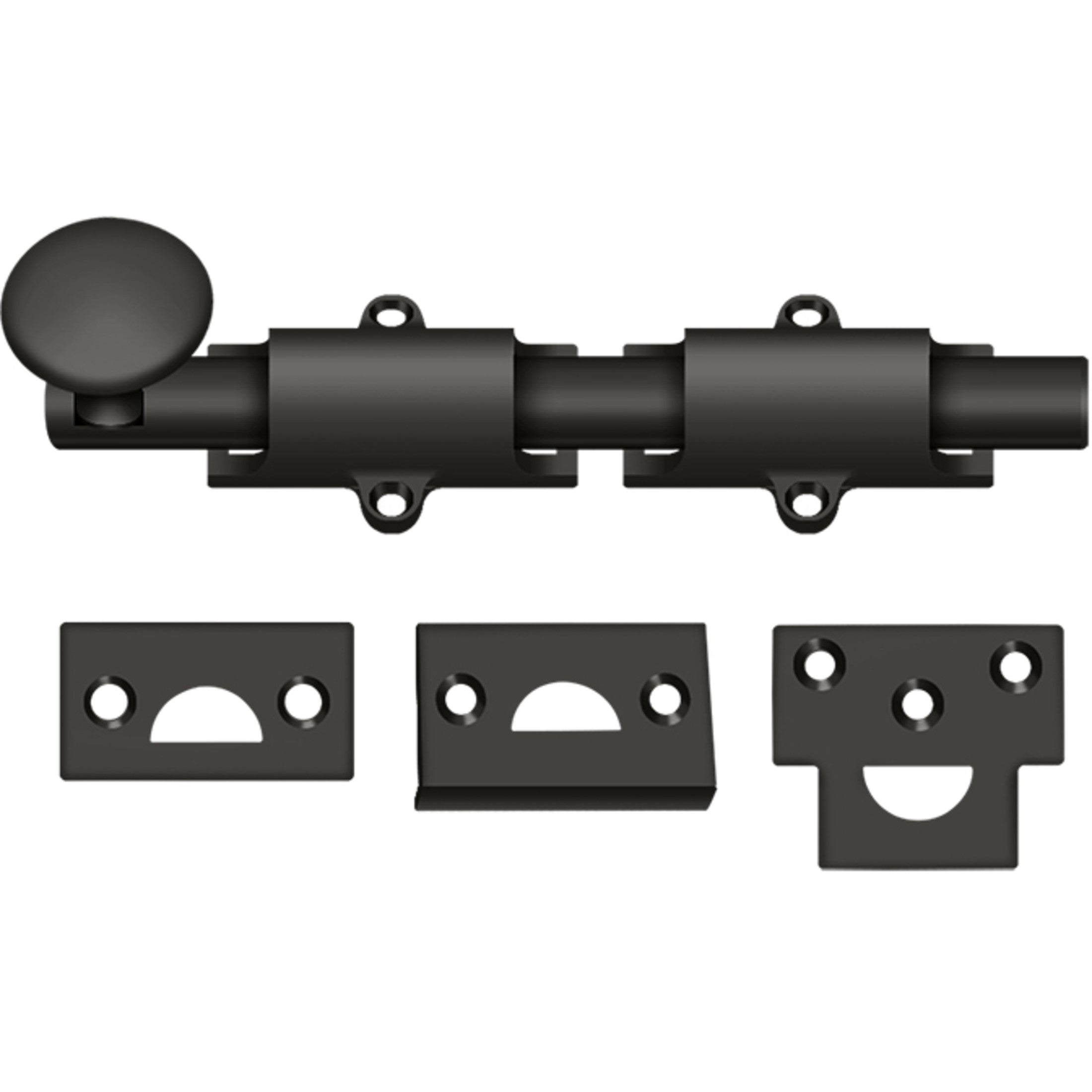 6SB10B 6" Surface Bolt - Oil-Rubbed Bronze