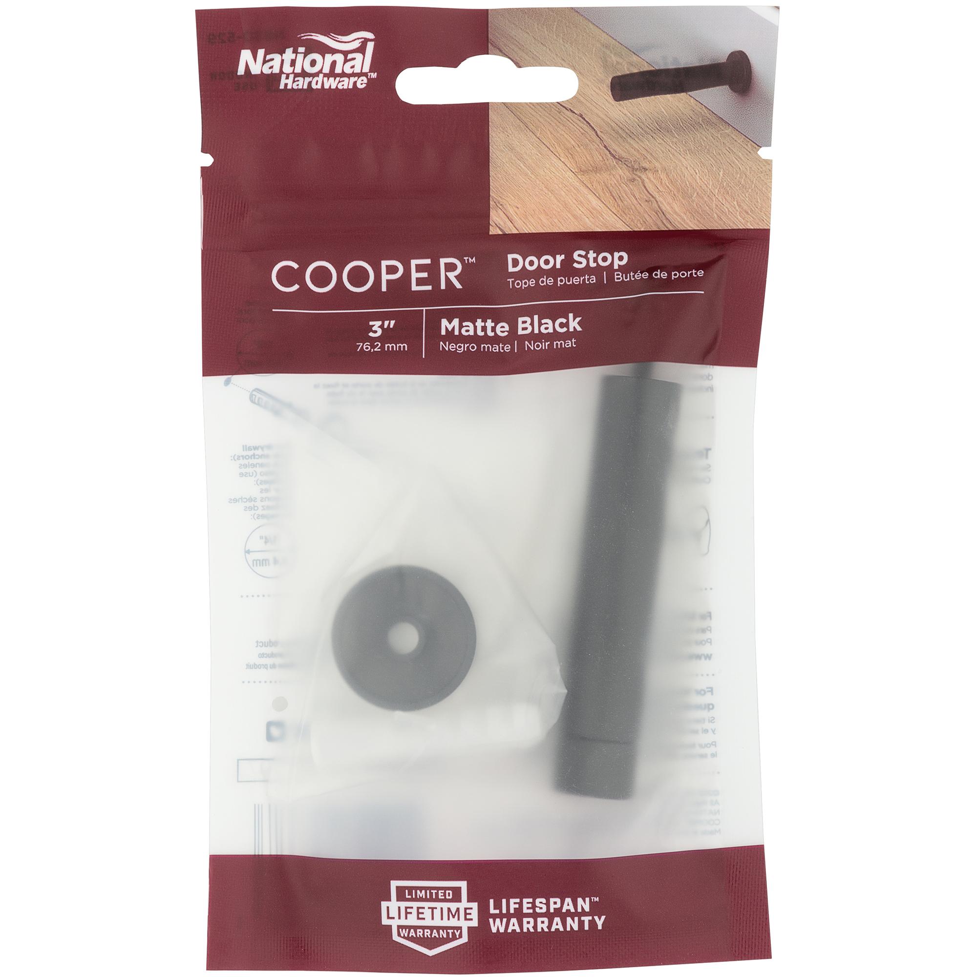 National Hardware - V250 Cooper Door Stop - Matte Black