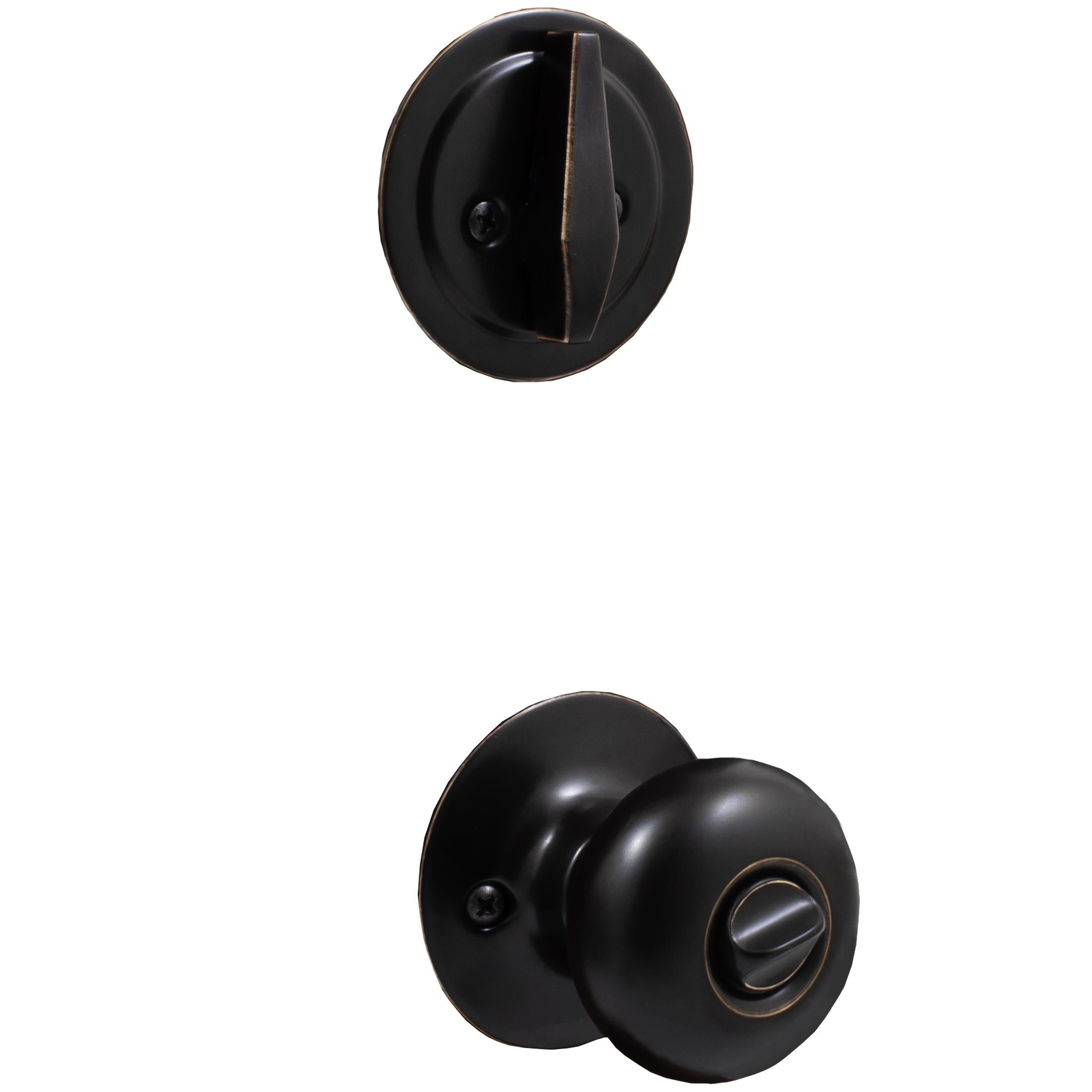 Stone Harbor Hardware Highland Door Knob Combo (With Deadbolt), SC Keyway, Vintage Bronze