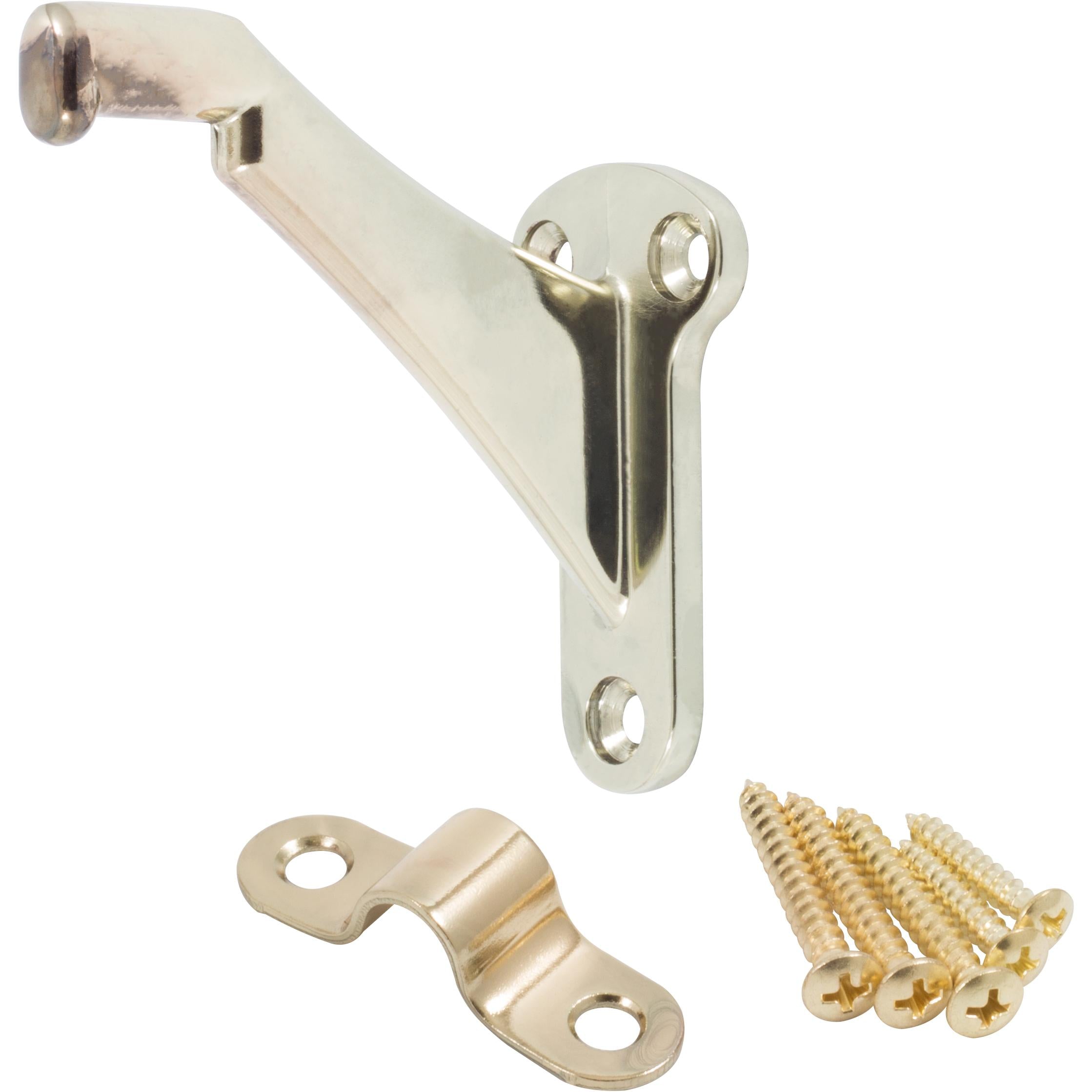 Stone Harbor Hardware Heavy-Duty Handrail Bracket, Polished Brass