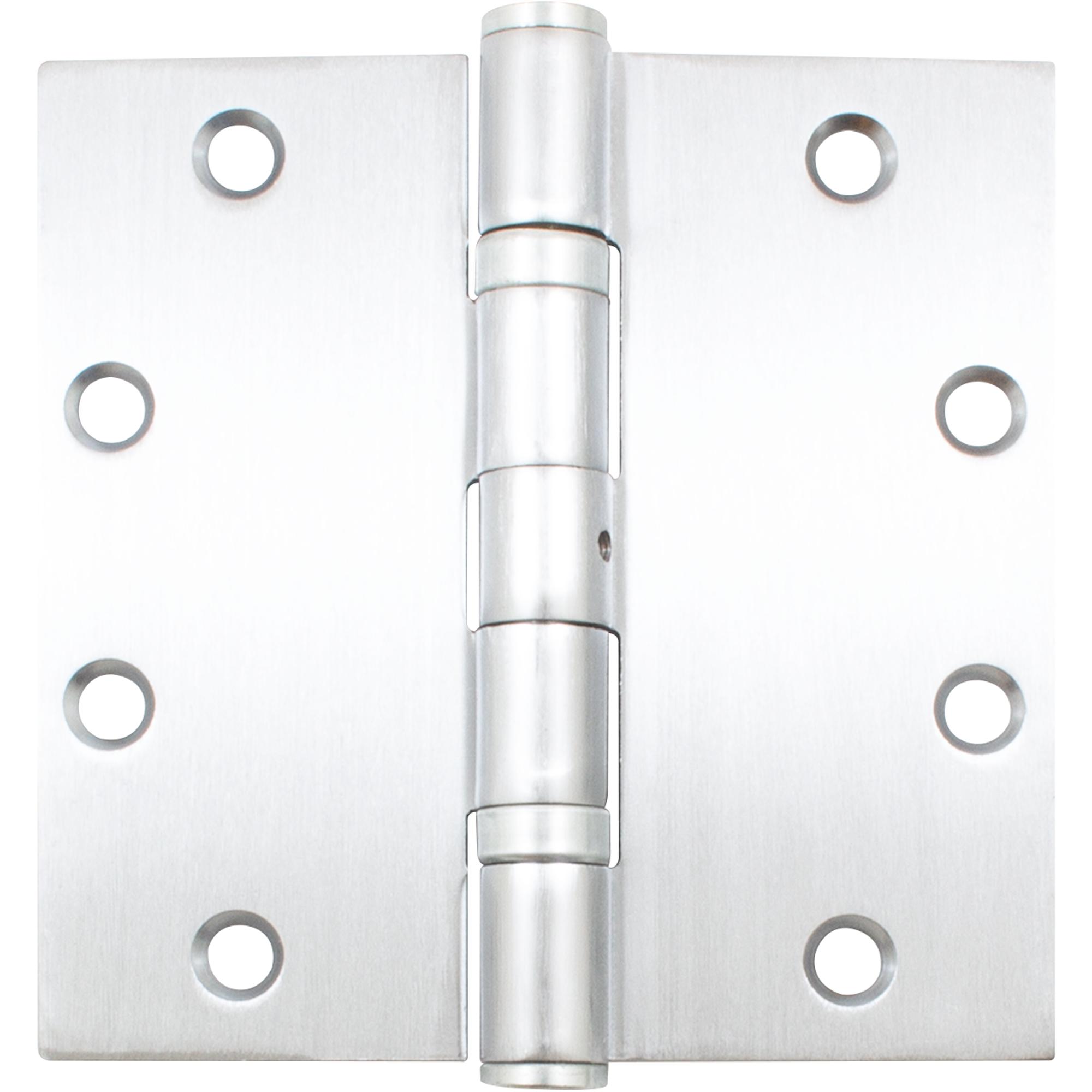 Heavy-Duty Commercial Grade Ball Bearing Hinge, Non-Removable Hinge, 5 Inches, Square Corner, .145 Gauge