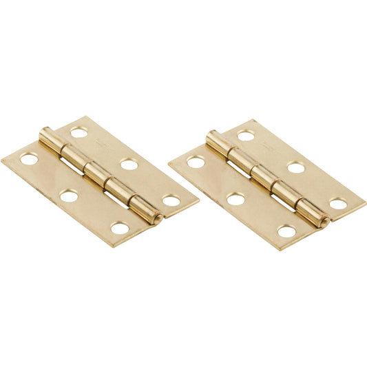 National Hardware - V518 2-1/2" Hinge NRP 2/pk - Polished Brass